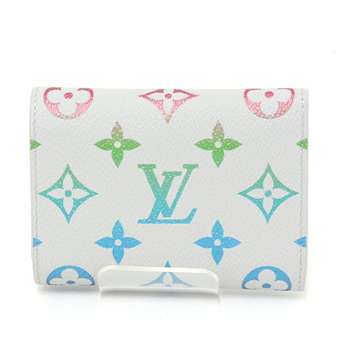 Louis Vuitton Gray Multi-Color Canvas Wallet (Tri-Fold) (Pre-Owned)