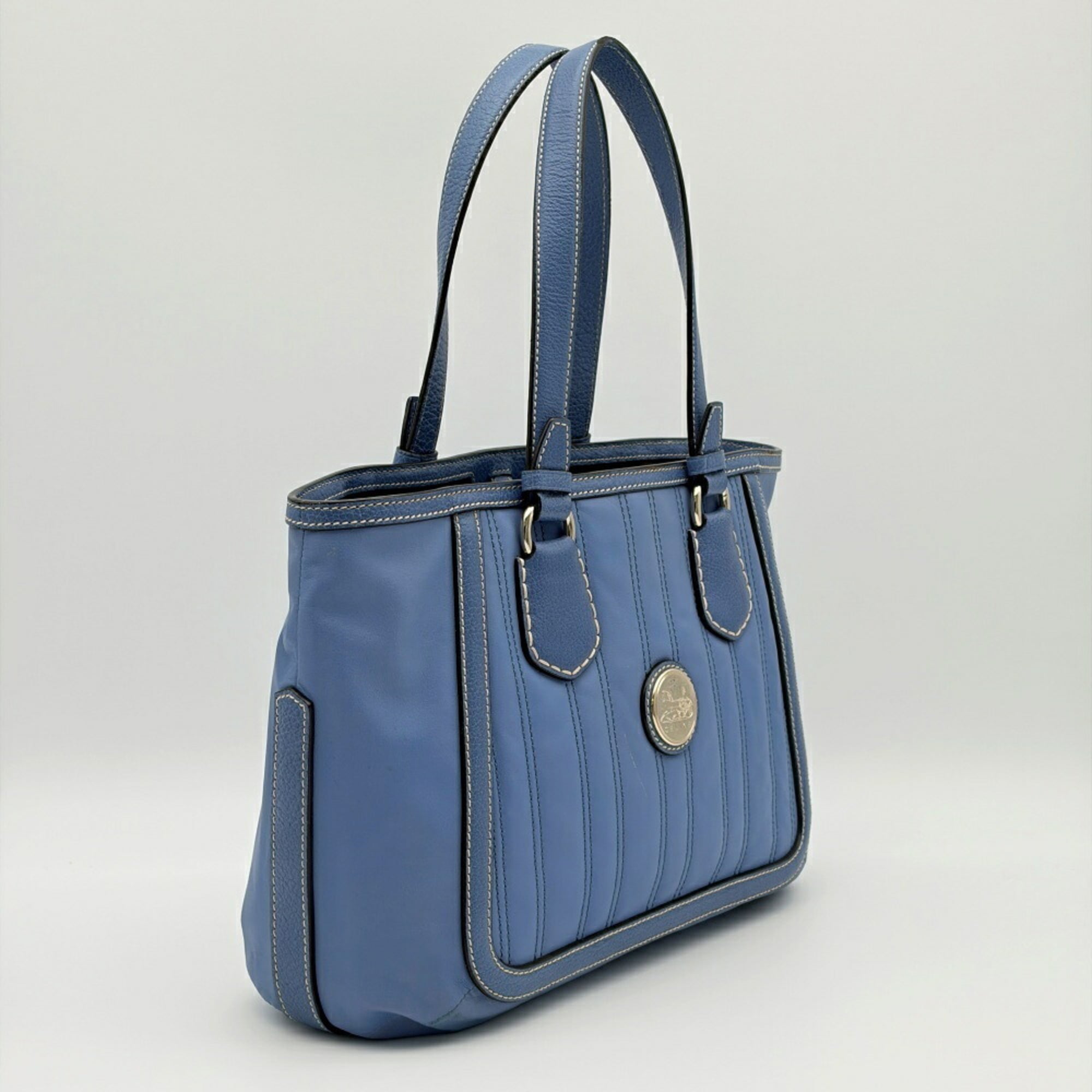 Celine Blue Leather Tote Bag (Pre-Owned)