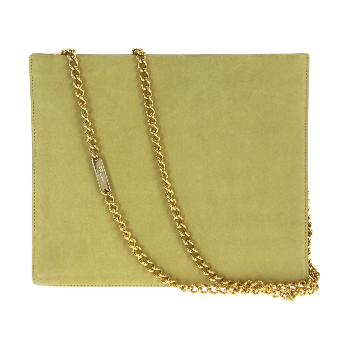 Salvatore Ferragamo Yellow Suede Shoulder Bag (Pre-Owned)