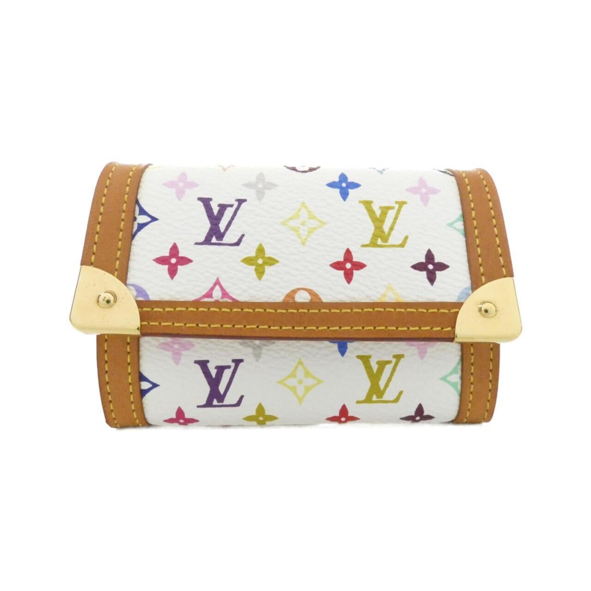 Louis Vuitton Multi-Color White Coated Canvas Coin Purse/Coin Case (Pre-Owned)