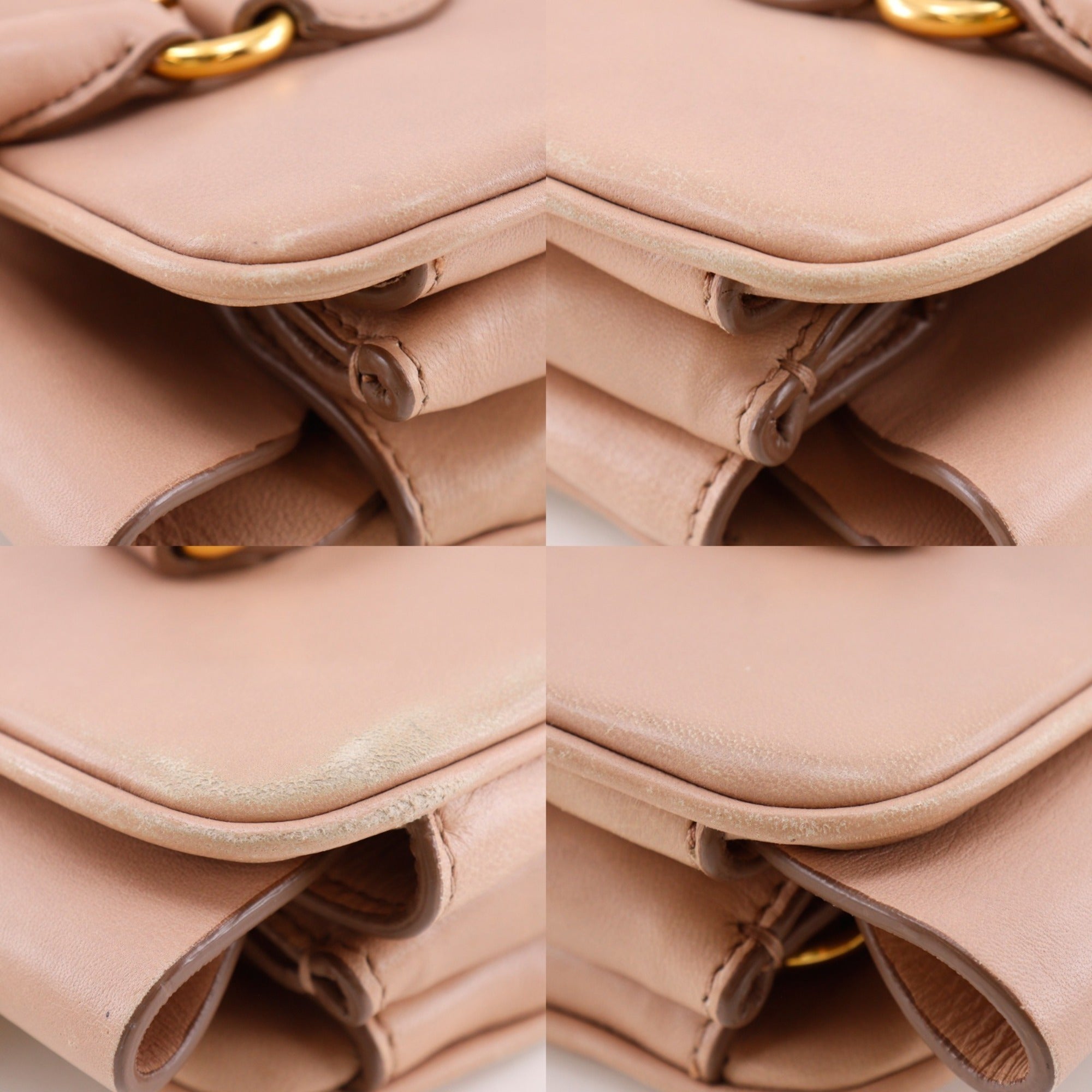Miu Miu Pink Beige Leather Handbag (Pre-Owned)