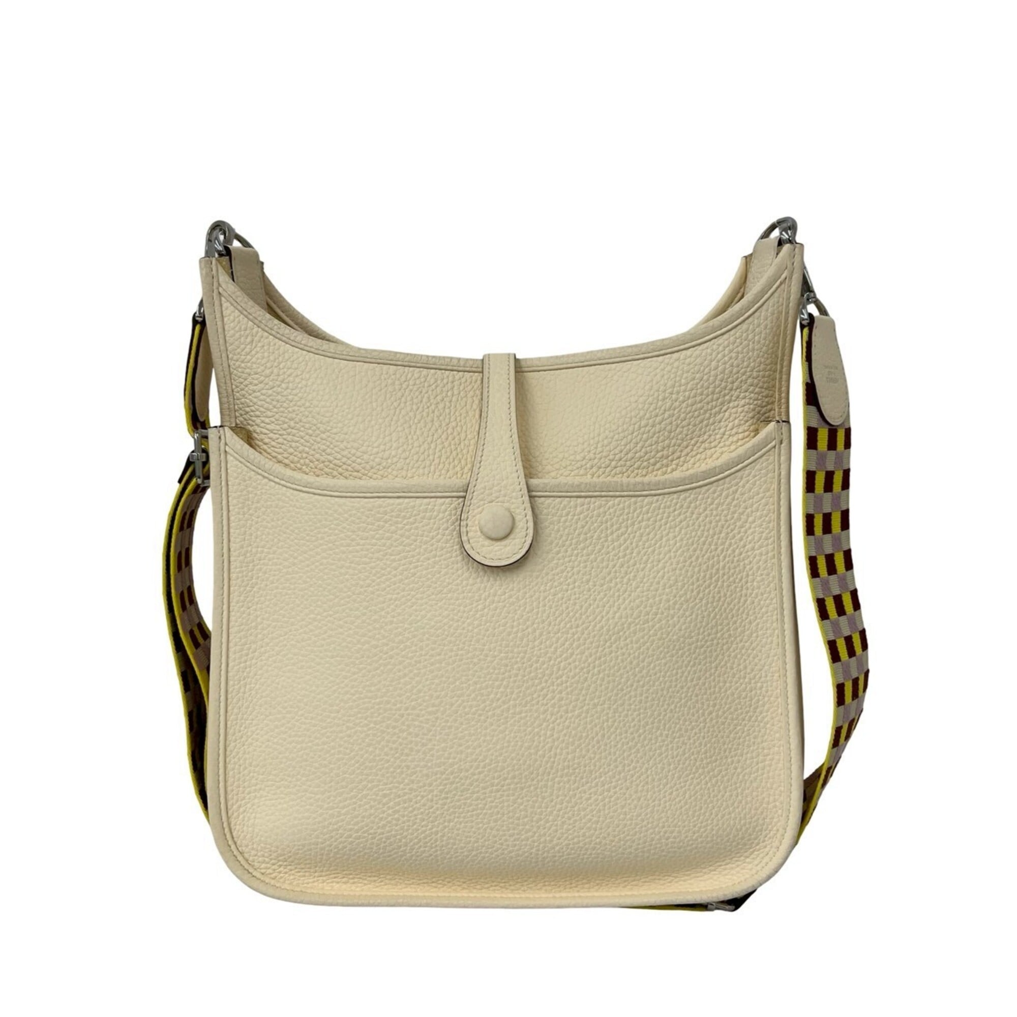 Hermes Beige Taurillon Clemence Leather Shoulder Bag (Pre-Owned)