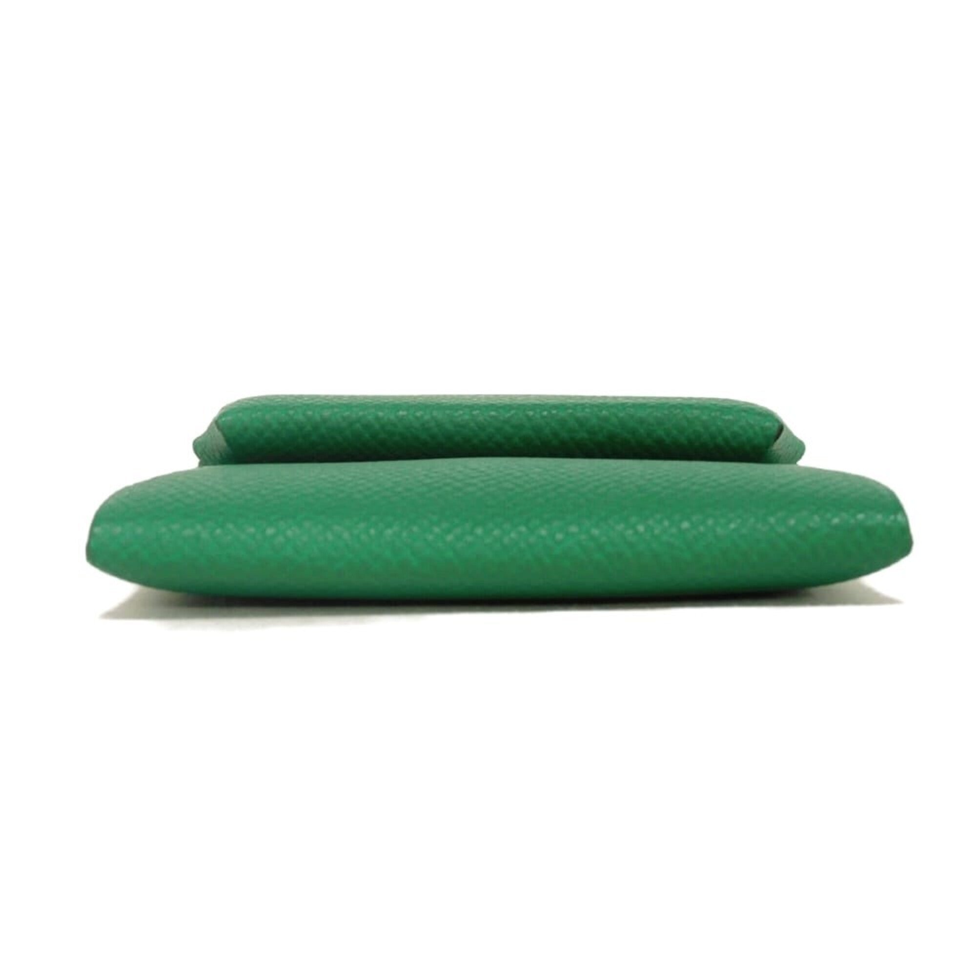 Hermes Bicolor Green Epsom Leather Coin Purse/Coin Case (Pre-Owned)