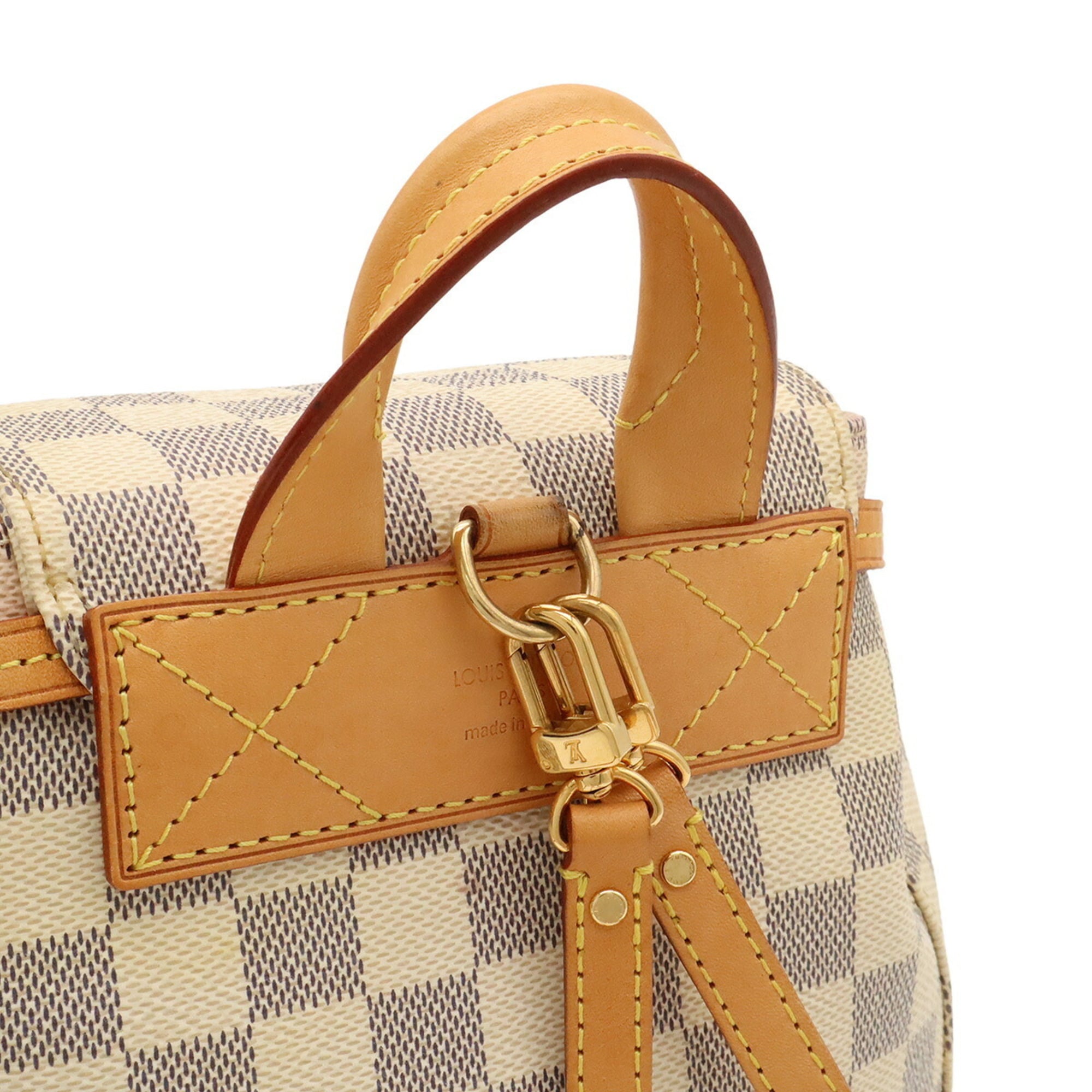Louis Vuitton Damier Azur Ivory Damier Azur Backpack Shoulder Bag (Pre-Owned)