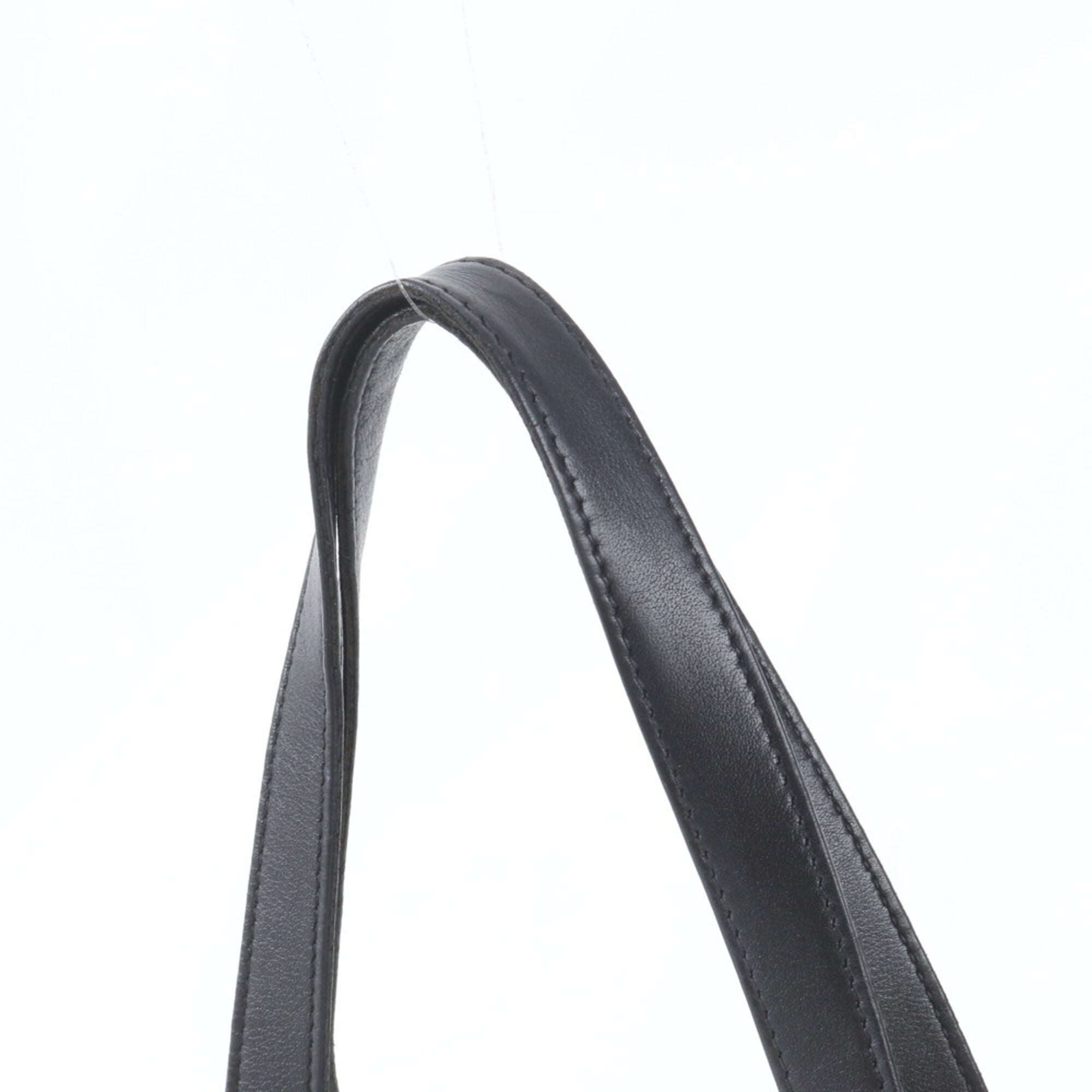 Gucci Abbey Black Leather Handbag Tote Bag (Pre-Owned)