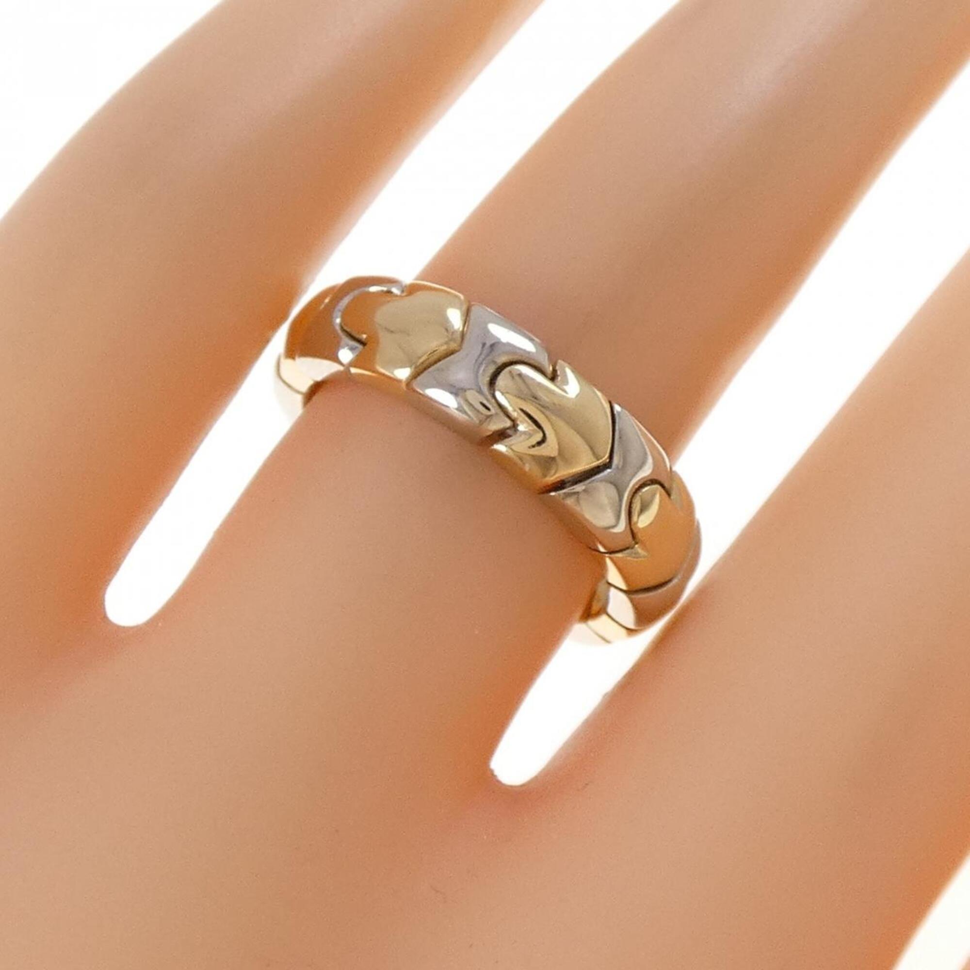 Bvlgari Yellow Gold (18K) White Gold (18K) Band Ring (Pre-Owned)