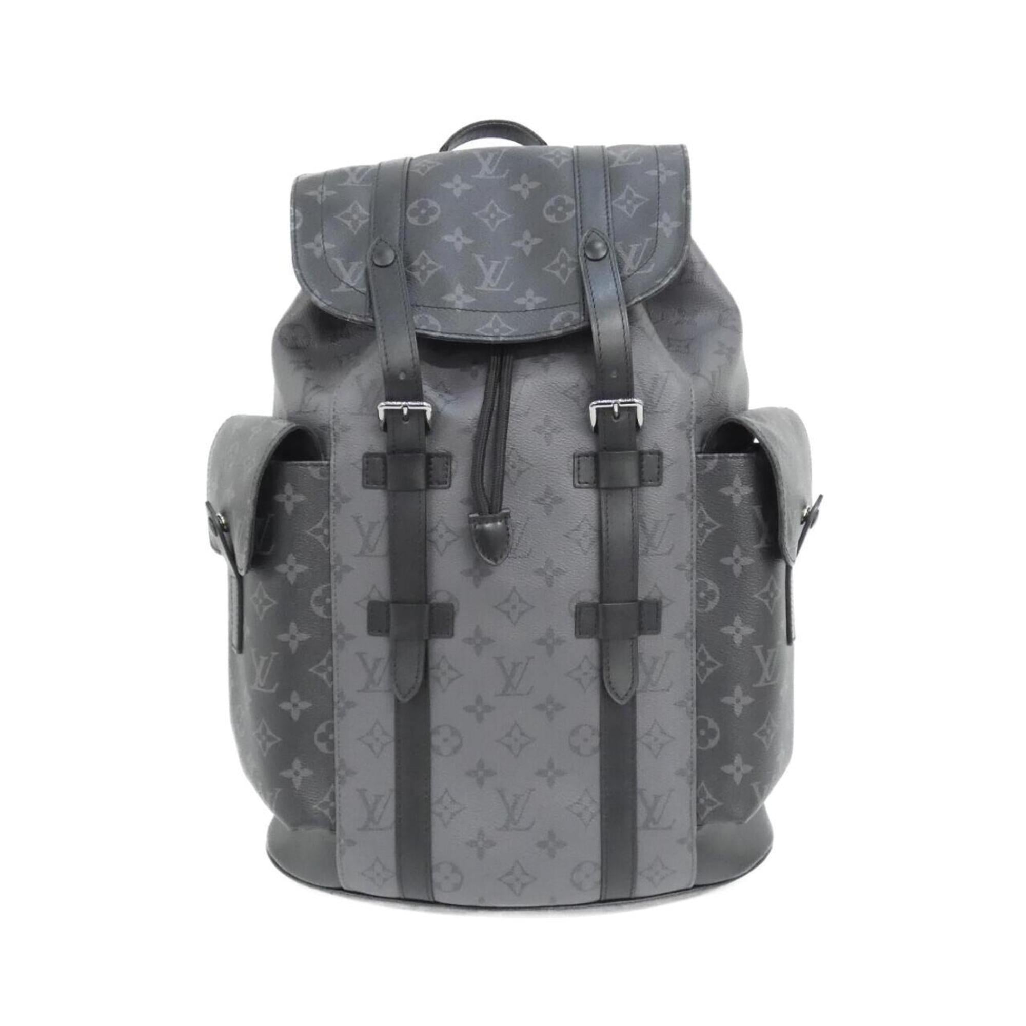 Louis Vuitton Black Coated Canvas Backpack (Pre-Owned)