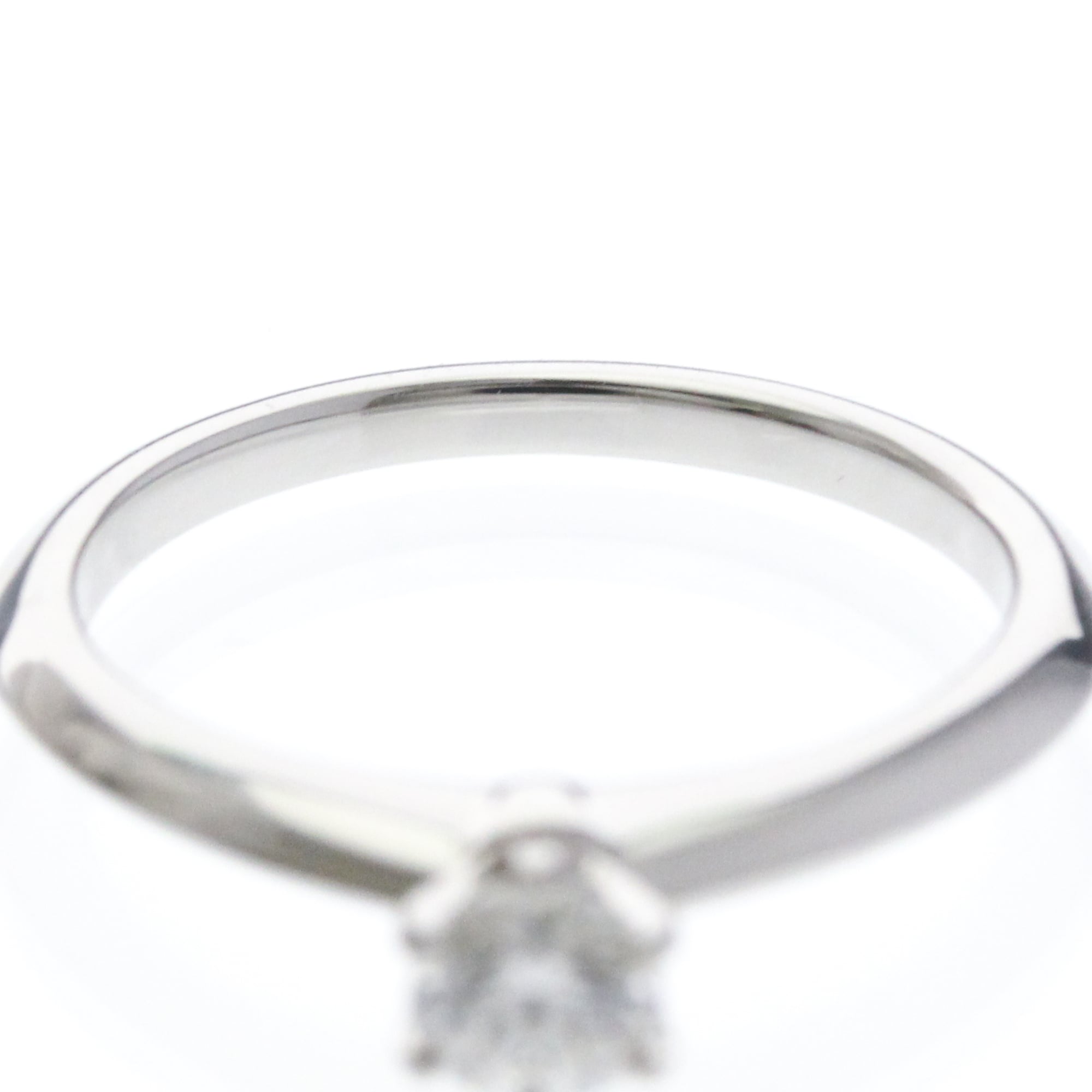 Tiffany & Co. Tiffany Setting Solitaire Ring Platinum With Diamond Silver Platinum Ring Jewelry (Pre-Owned)