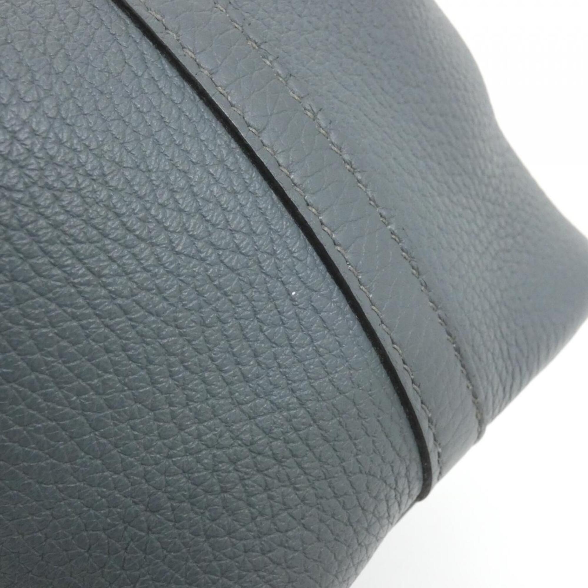 Hermes Blue Taurillon Clemence Leather Handbag (Pre-Owned)