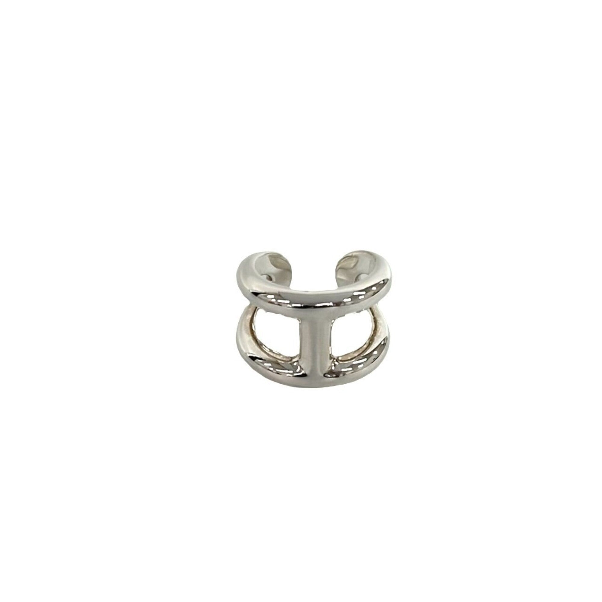 Hermes Silver Silver 925 Band Ring (Pre-Owned)