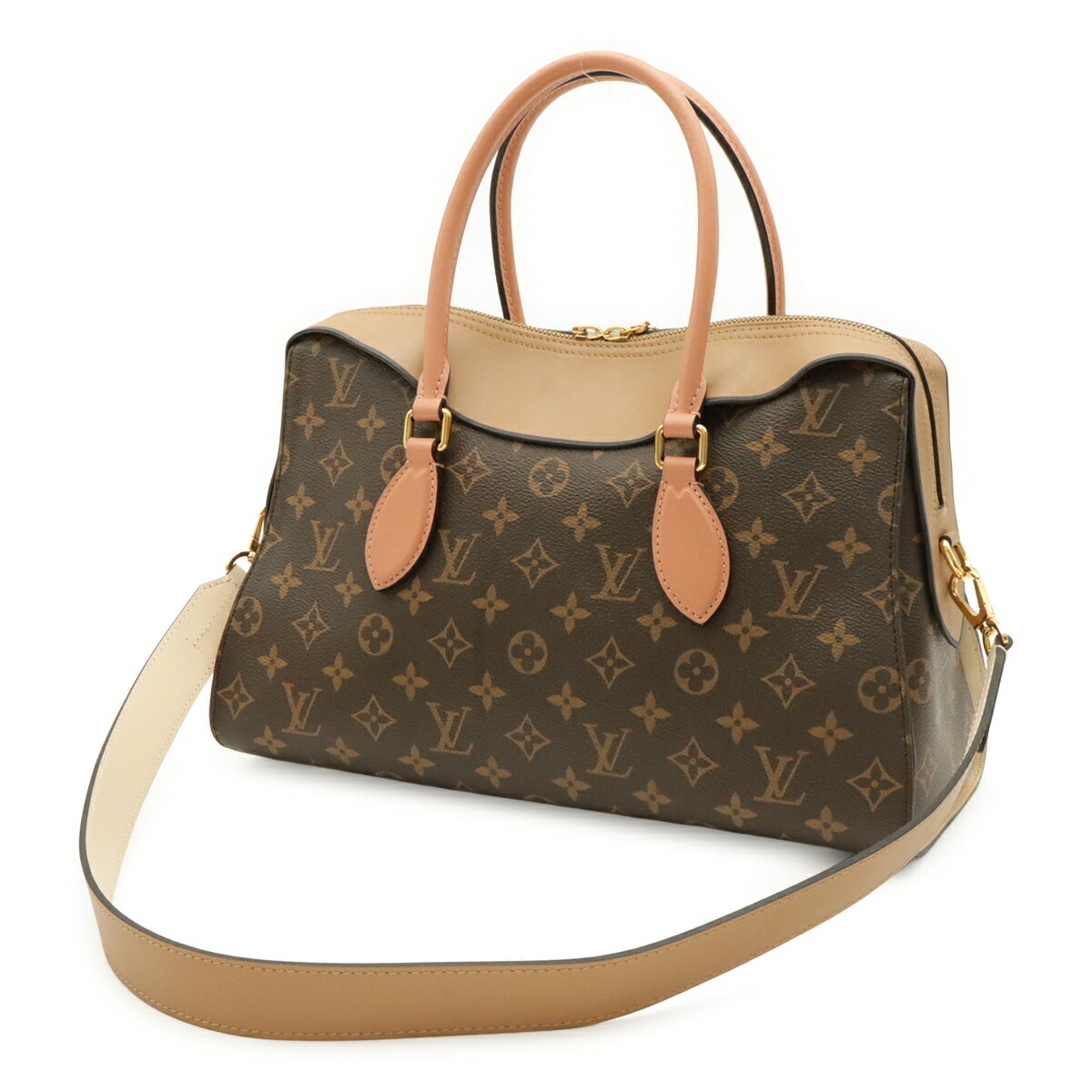 Louis Vuitton Beige Monogram Handbag Shoulder Bag (Pre-Owned)