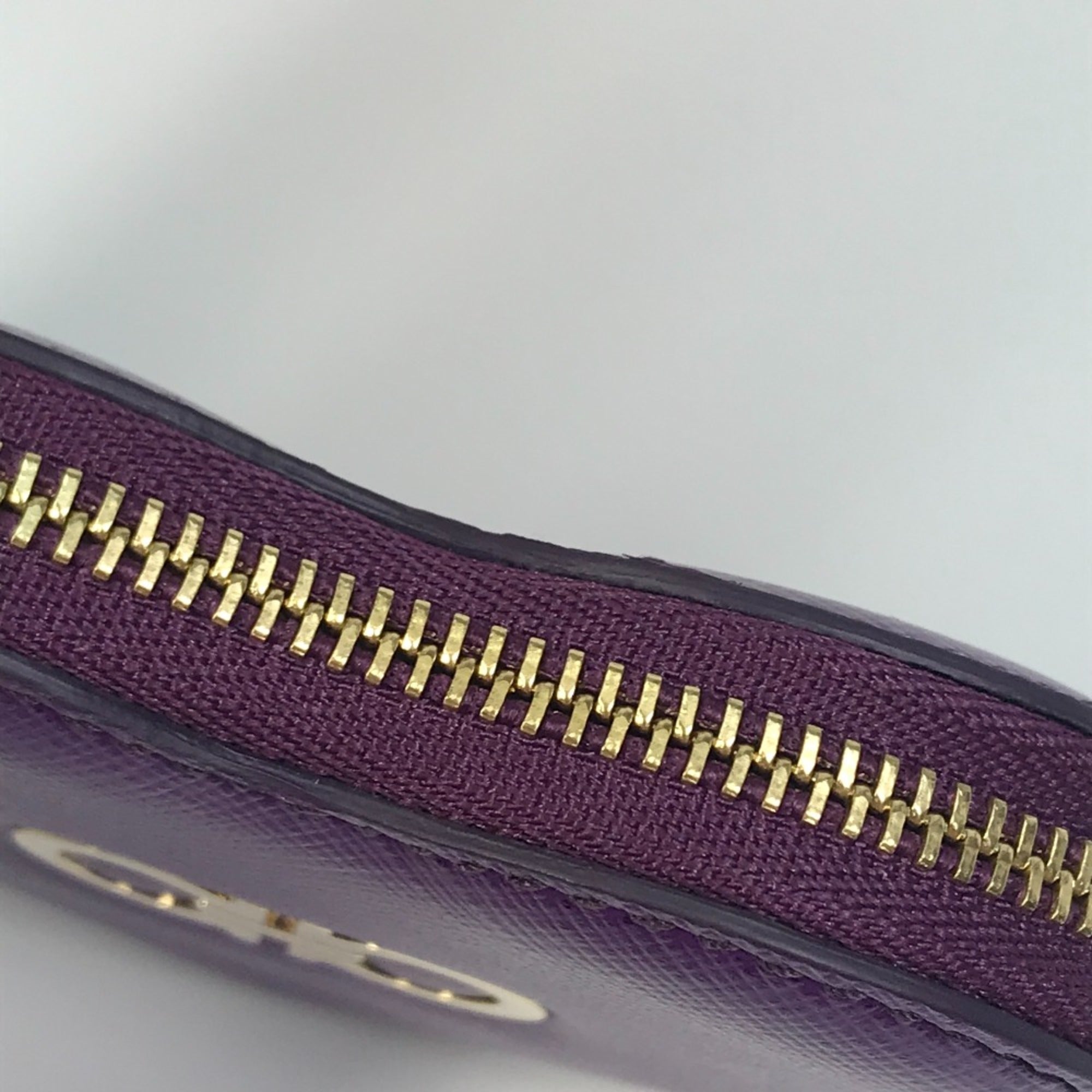 Salvatore Ferragamo Purple Leather Coin Purse/Coin Case (Pre-Owned)