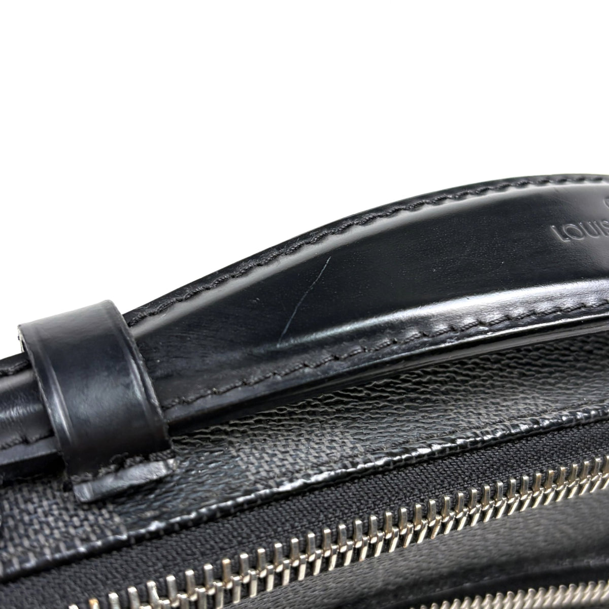 Louis Vuitton Black Noir Damier Graphite Fanny Pack Handbag Sling Bag (Pre-Owned)
