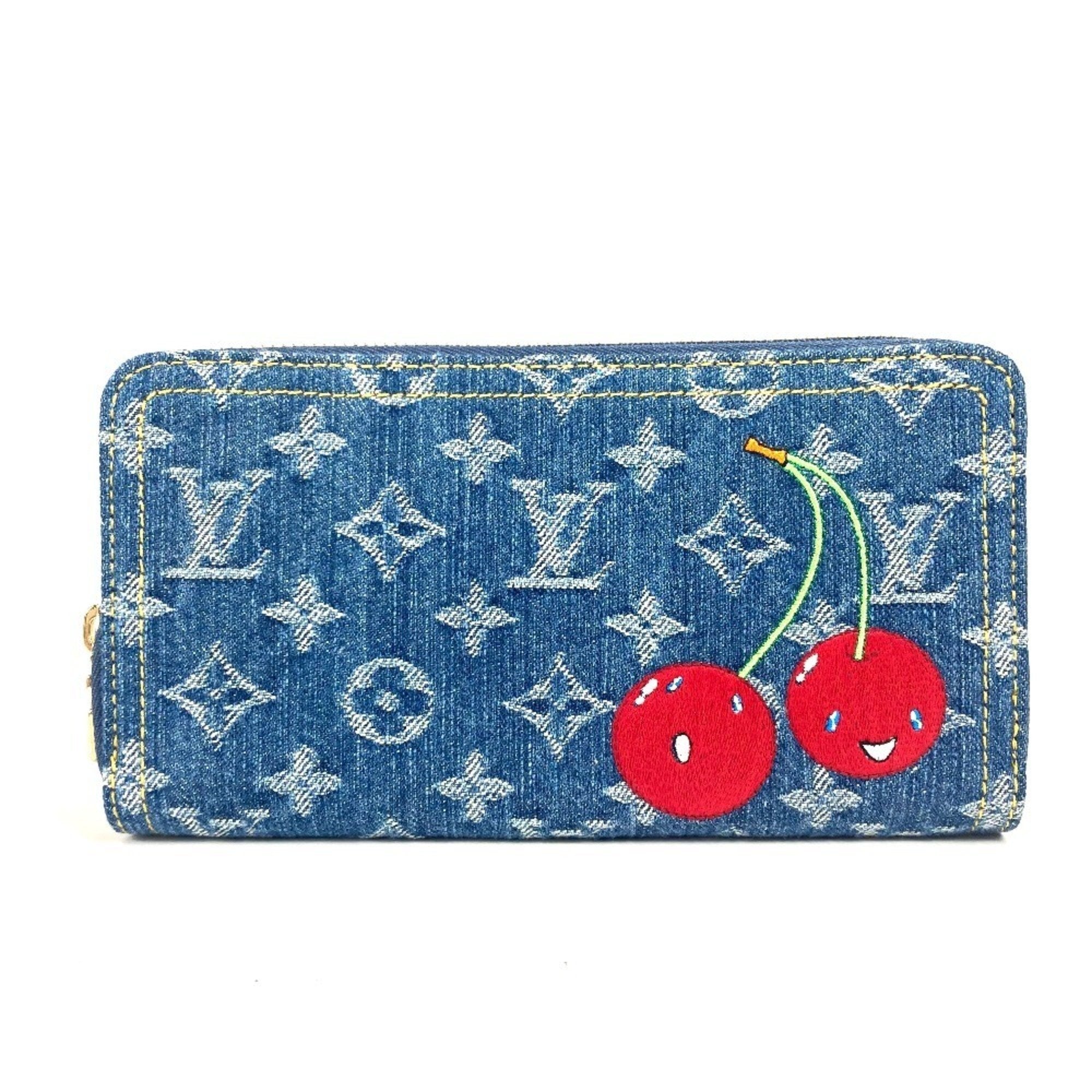 Louis Vuitton Monogram Denim Blue Long Wallet (Bi-Fold) (Pre-Owned)