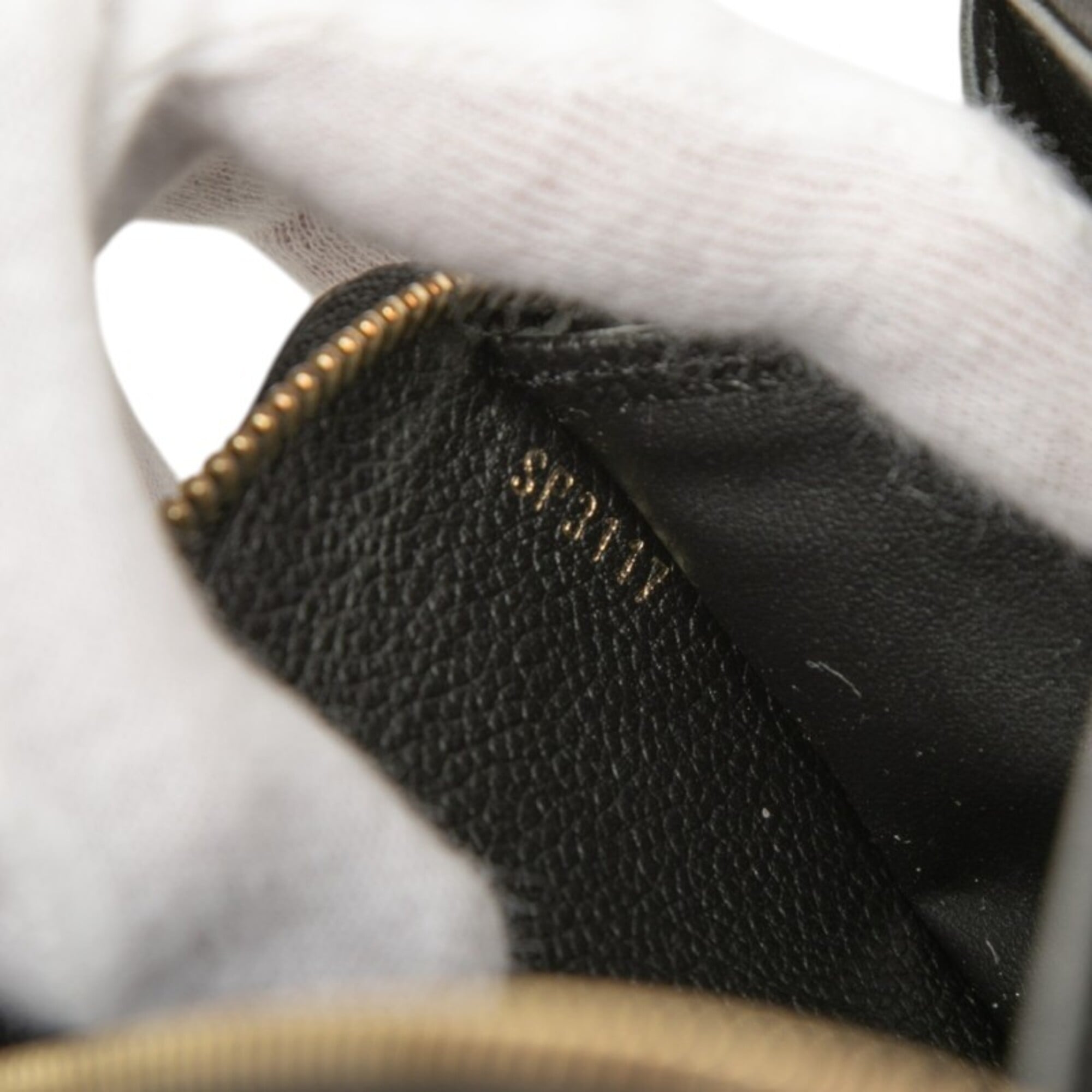 Louis Vuitton Beige Black Monogram Noir Leather Coin Purse/Coin Case (Pre-Owned)