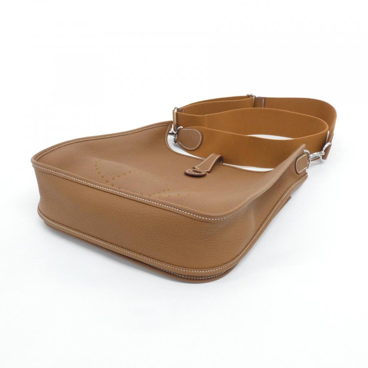 Hermes Gold Taurillon Clemence Leather Shoulder Bag (Pre-Owned)