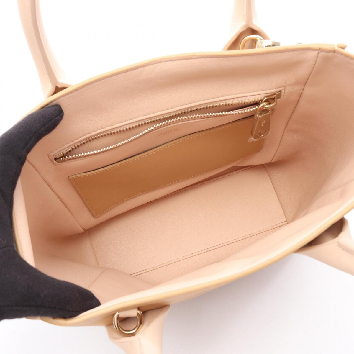 Chloé Beige Pink Leather Handbag (Pre-Owned)