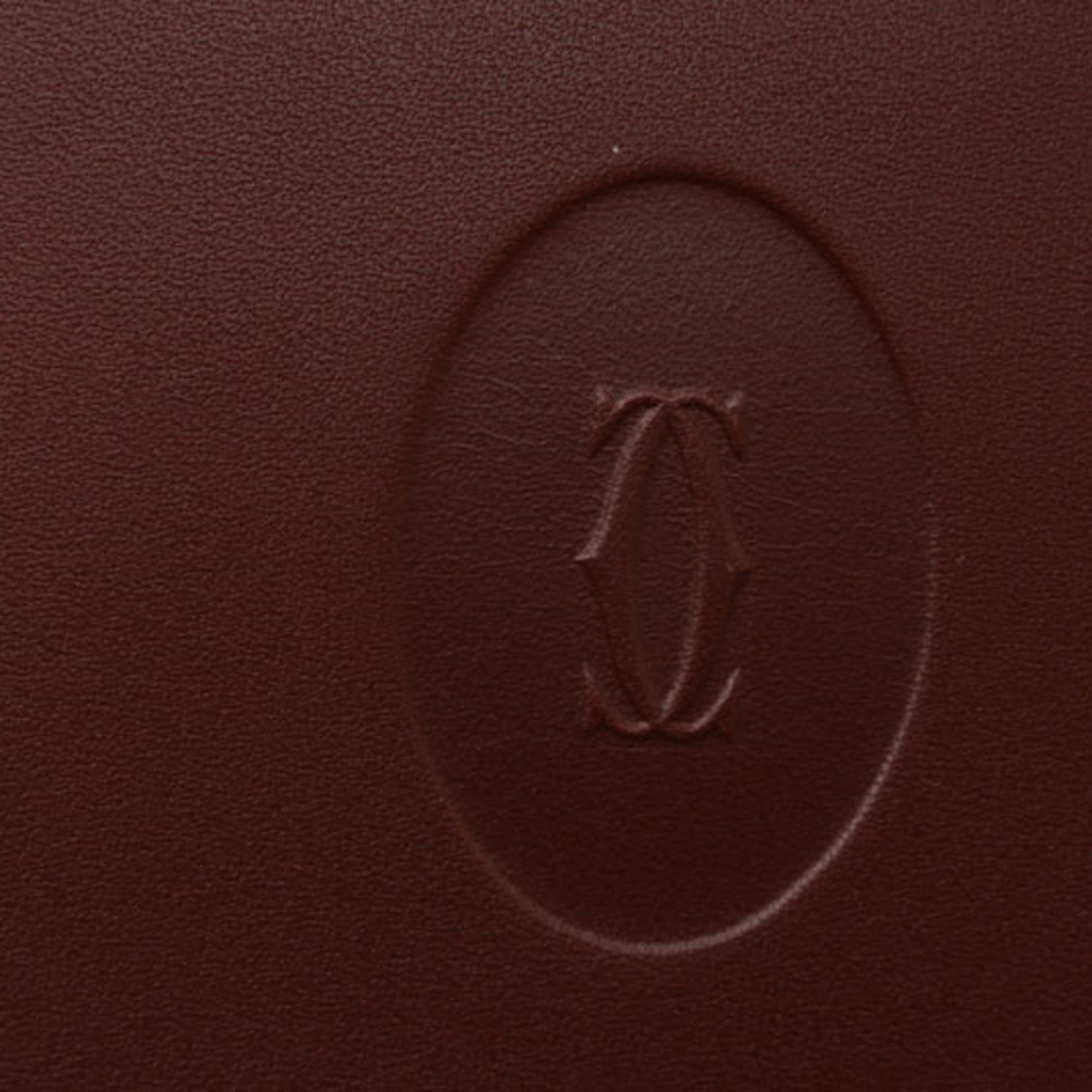 Cartier Bordeaux Leather Wallet (Bi-Fold) (Pre-Owned)
