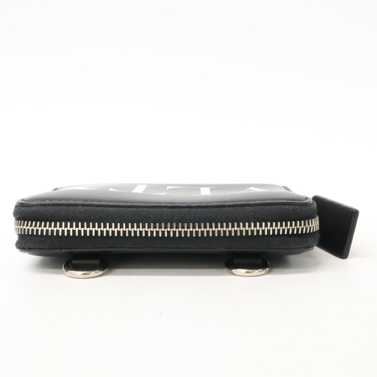 Valentino Black Leather Coin Purse/Coin Case (Pre-Owned)