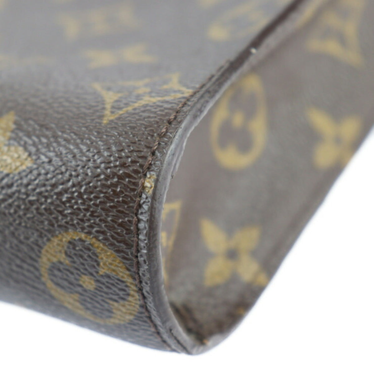 Louis Vuitton Black Brown Pvc Leather Clutch Bag Handbag (Pre-Owned)