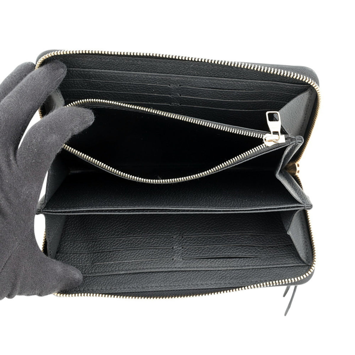 Louis Vuitton Monogram Empreinte Black Noir Monogram Empreinte Long Wallet (Bi-Fold) (Pre-Owned)