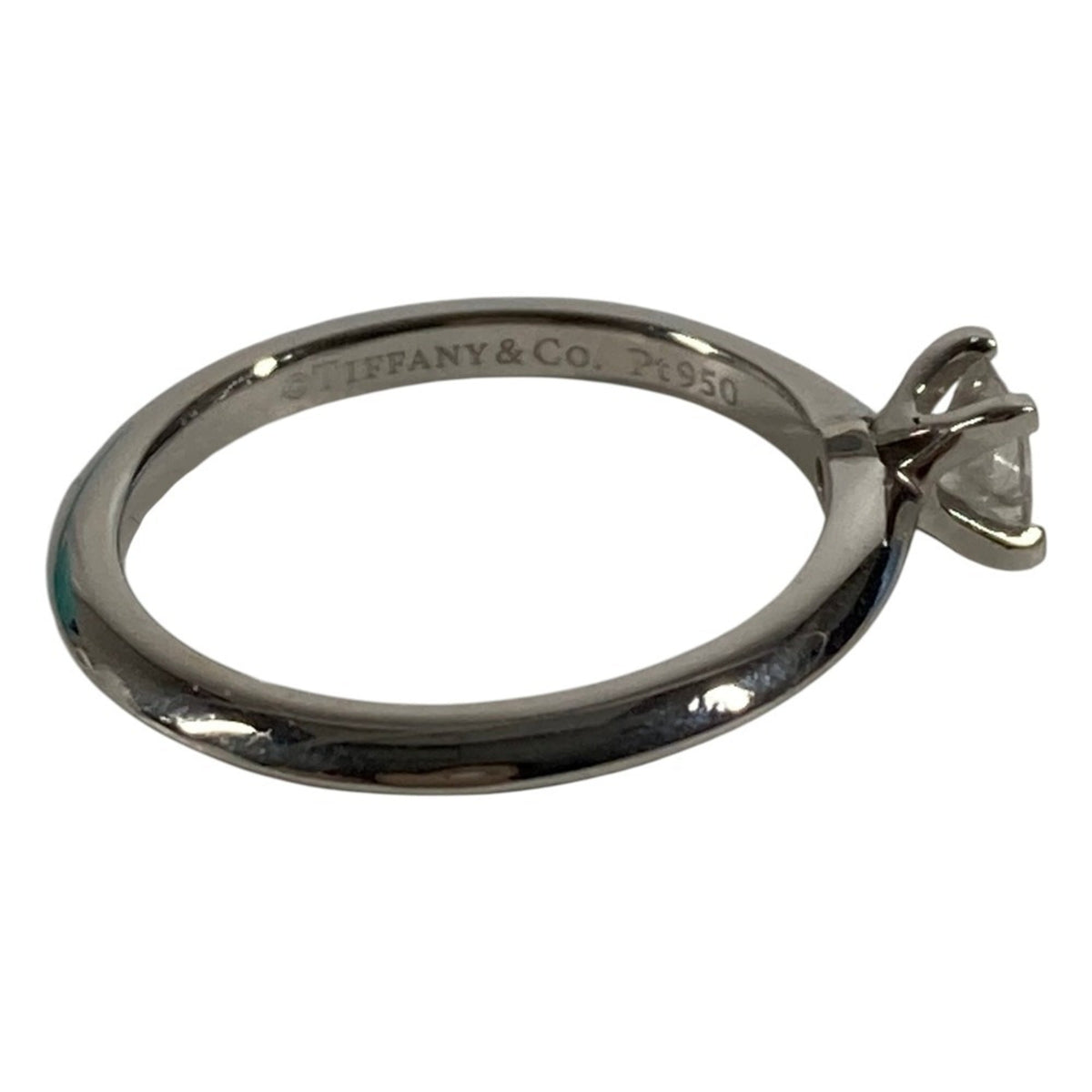 Tiffany Platinum Platinum 950 Band Ring (Pre-Owned)