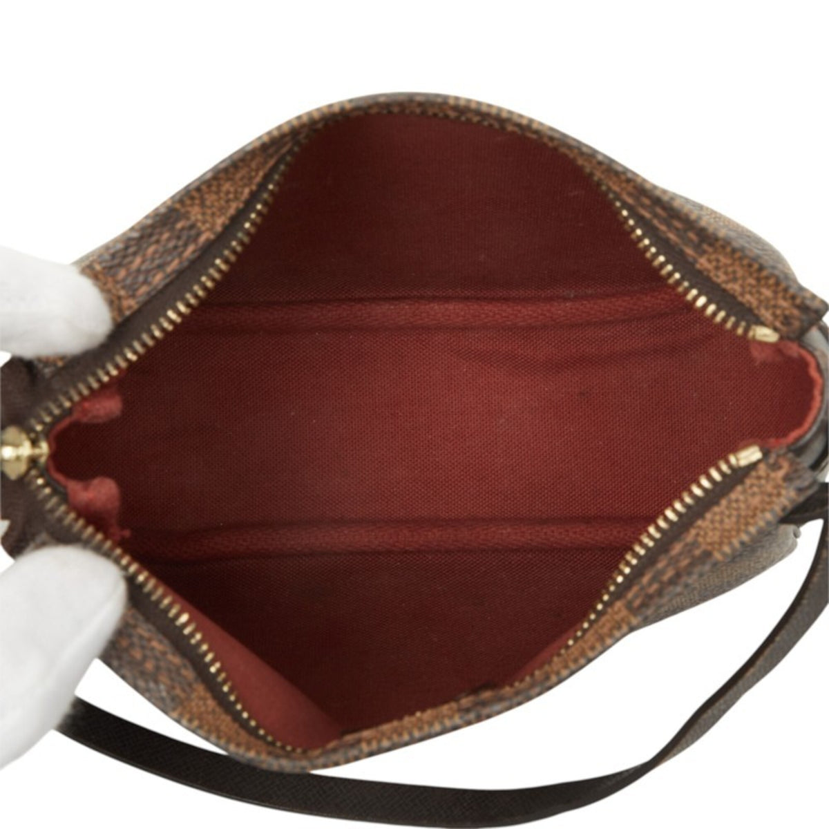 Louis Vuitton Brown Pvc Leather Handbag Pouch (Pre-Owned)
