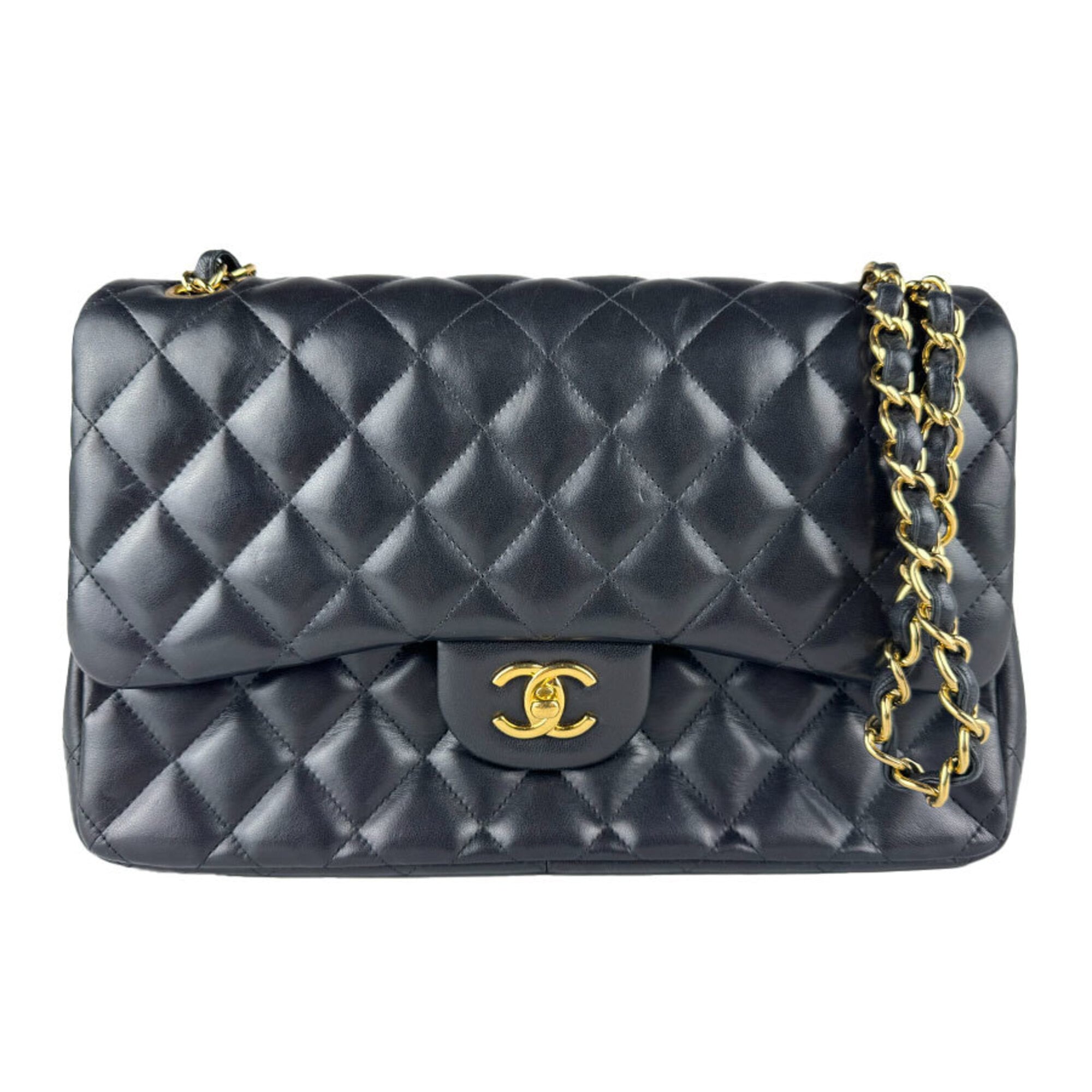 Chanel Black Leather Shoulder Bag (Pre-Owned)