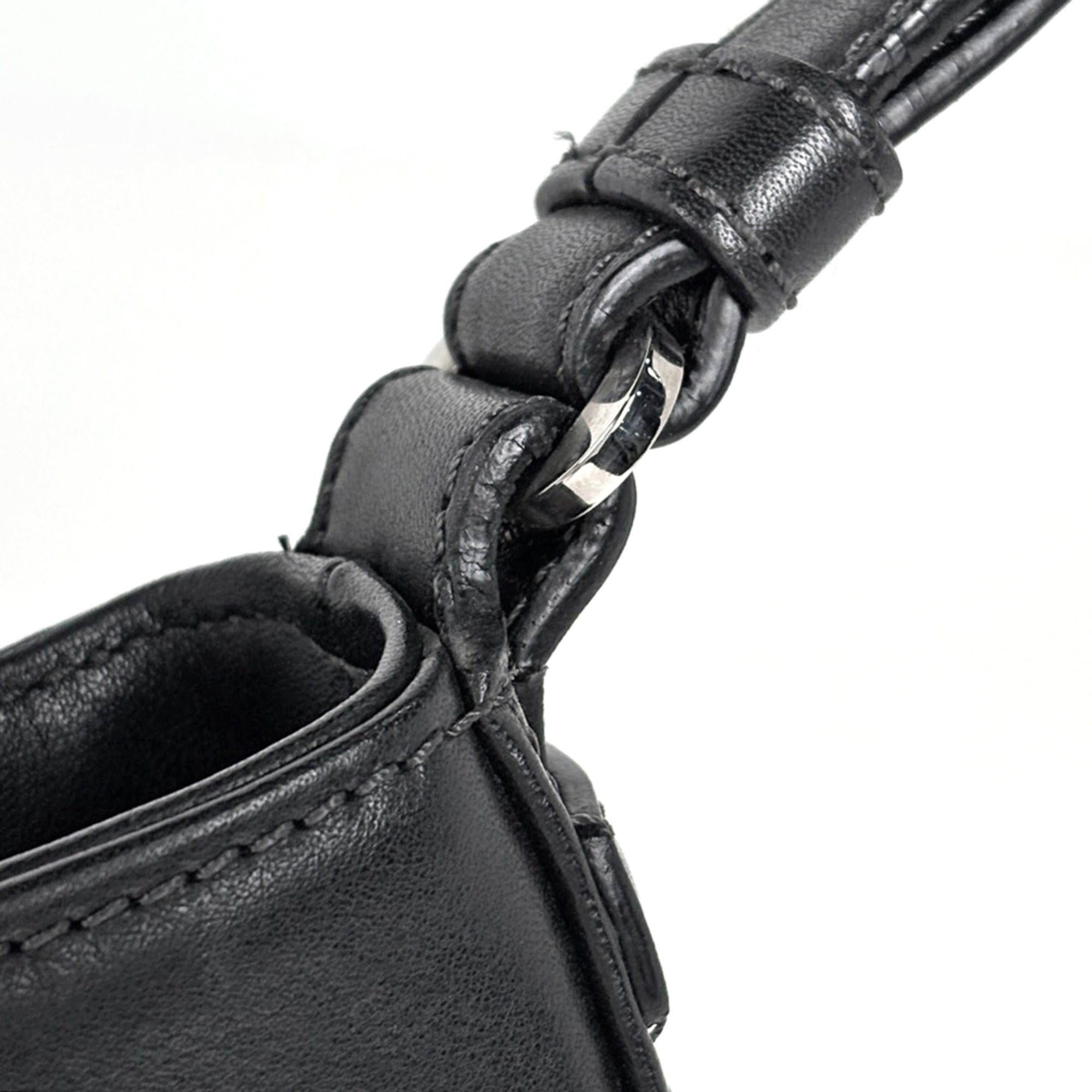 Loewe Black Leather Handbag Shoulder Bag (Pre-Owned)