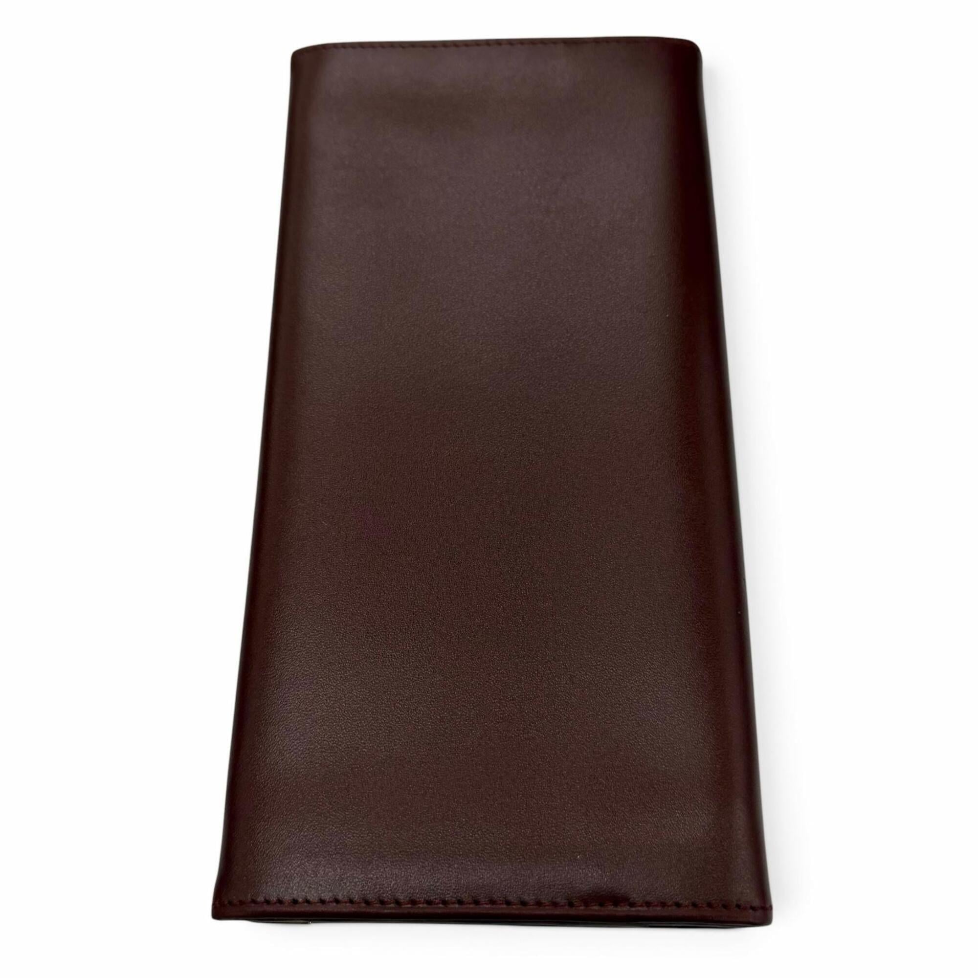 Cartier Bordeaux Leather Long Wallet (Bi-Fold) (Pre-Owned)