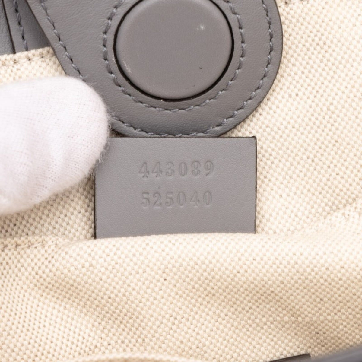 Gucci Gray Leather Handbag Shoulder Bag (Pre-Owned)