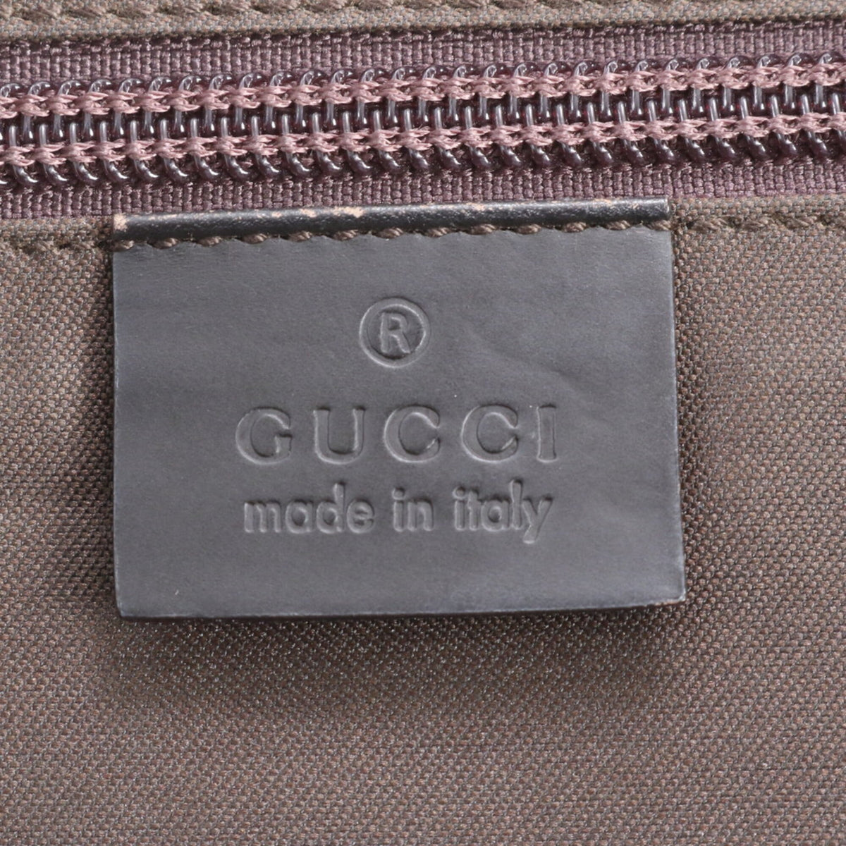 Gucci Brown Leather Nylon Boston Bag Tote Bag (Pre-Owned)