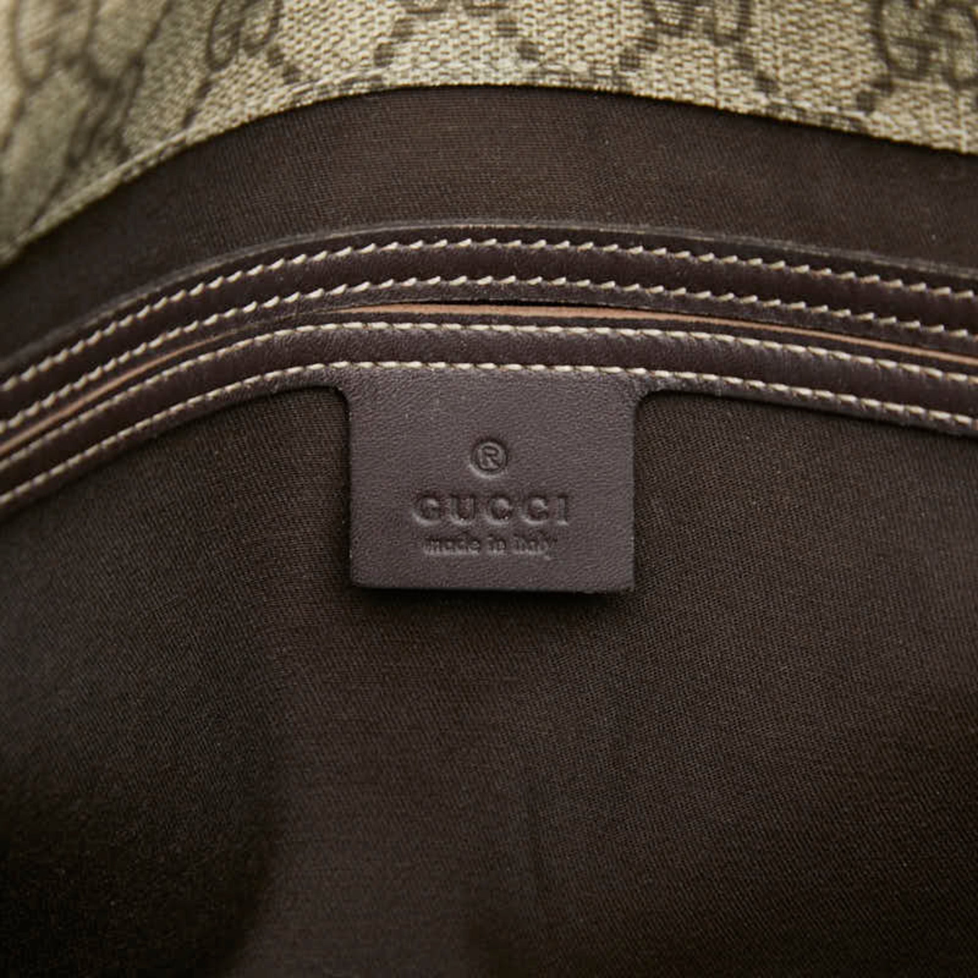 Gucci Beige Pvc Leather Shoulder Bag (Pre-Owned)