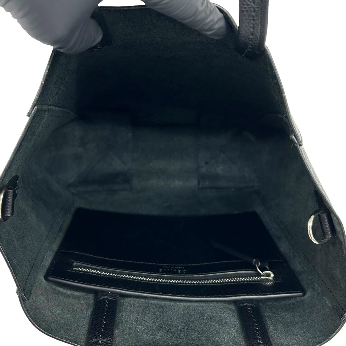 Celine Black Leather Handbag Shoulder Bag Tote Bag (Pre-Owned)