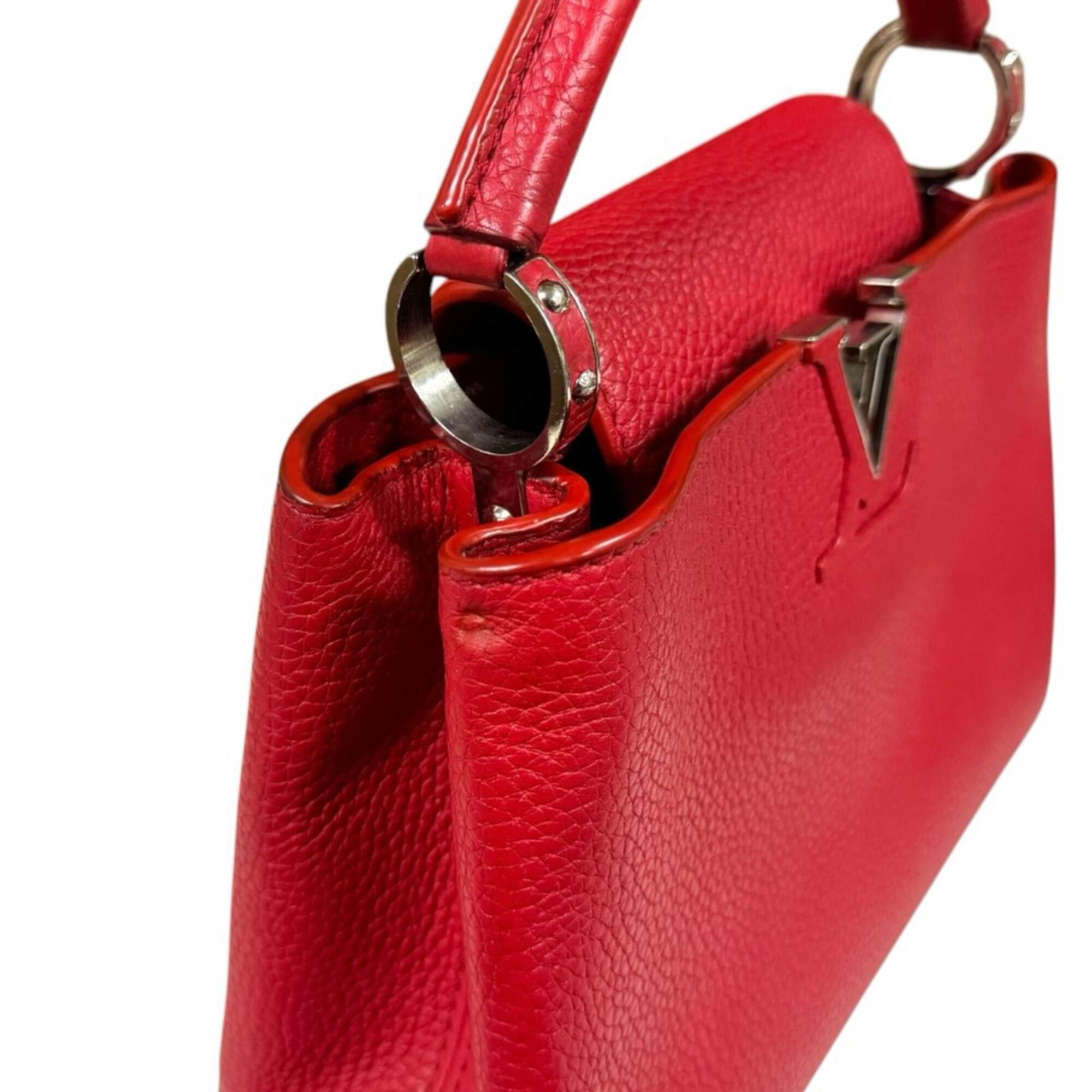 Louis Vuitton Red Color Ruby Leather Handbag Shoulder Bag (Pre-Owned)
