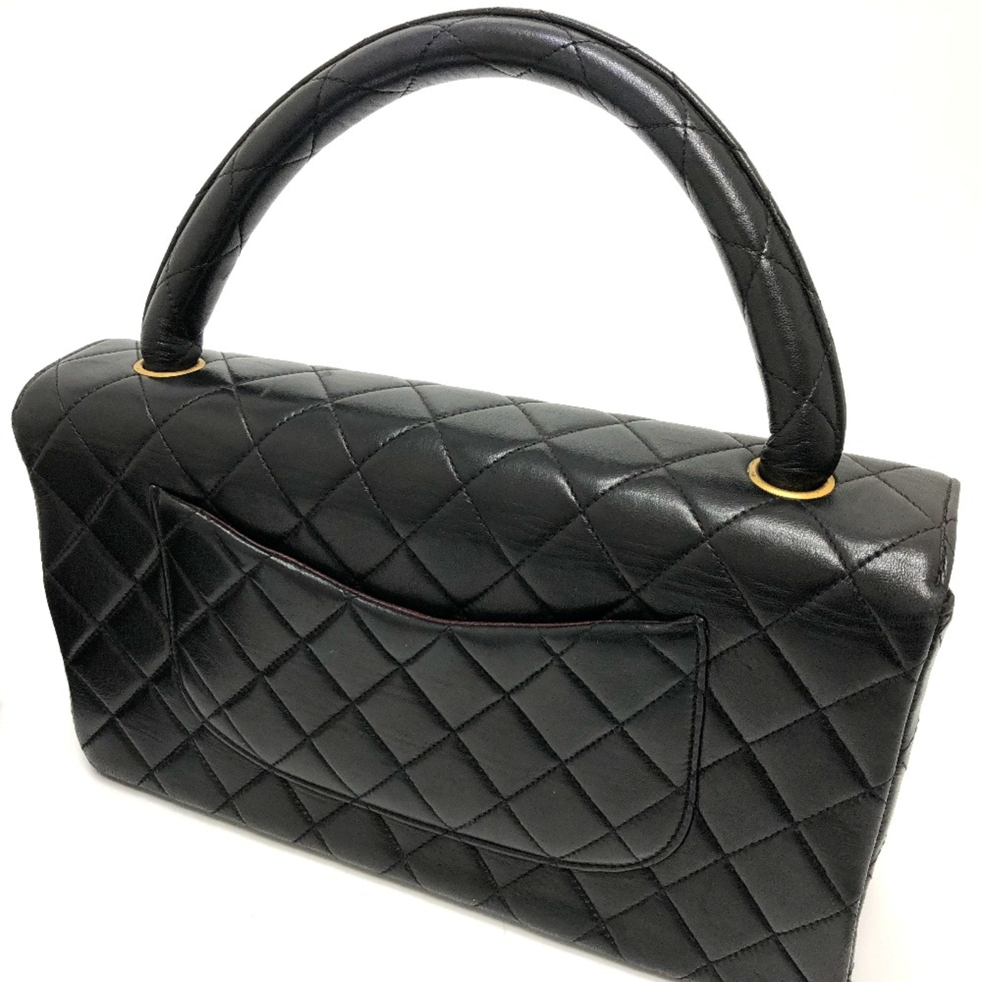 Chanel Black Leather Handbag (Pre-Owned)