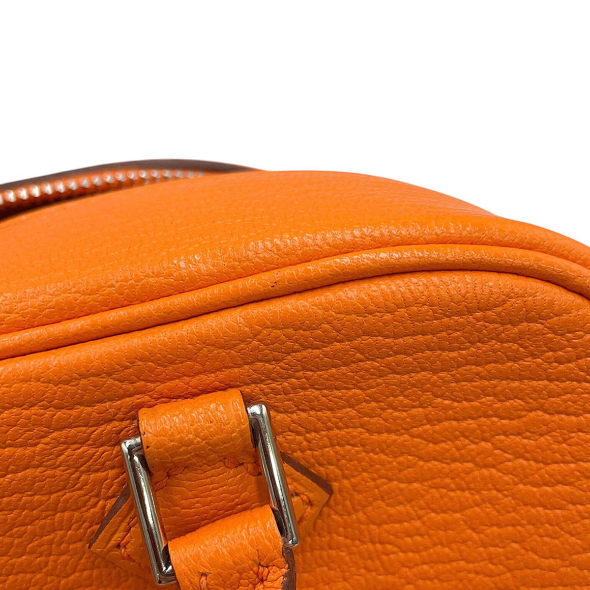 Hermes Plume Orange Chevre Leather Handbag (Pre-Owned)