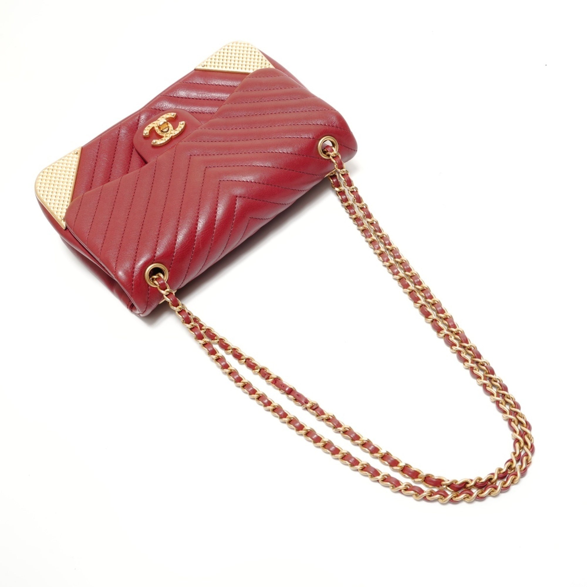 Chanel Red Color Shoulder Bag (Pre-Owned)