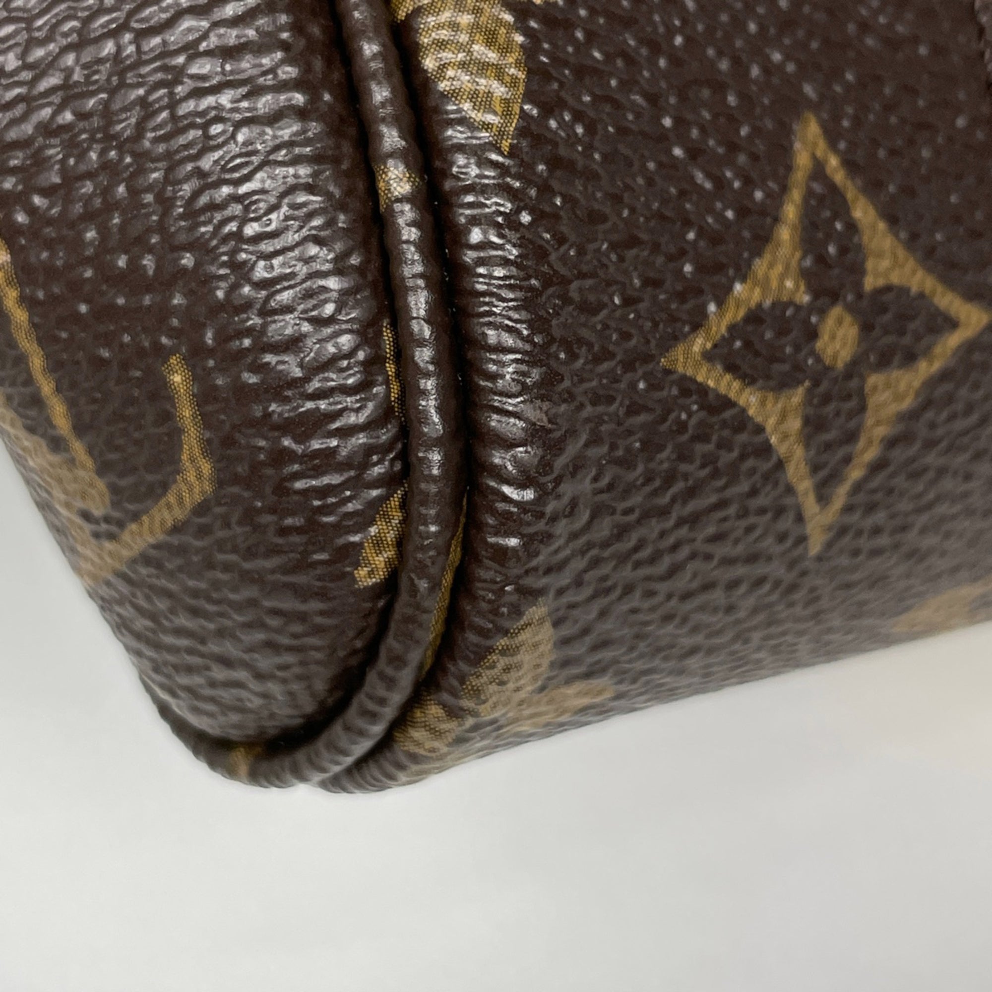 Louis Vuitton Brown Monogram Handbag Pouch Shoulder Bag (Pre-Owned)