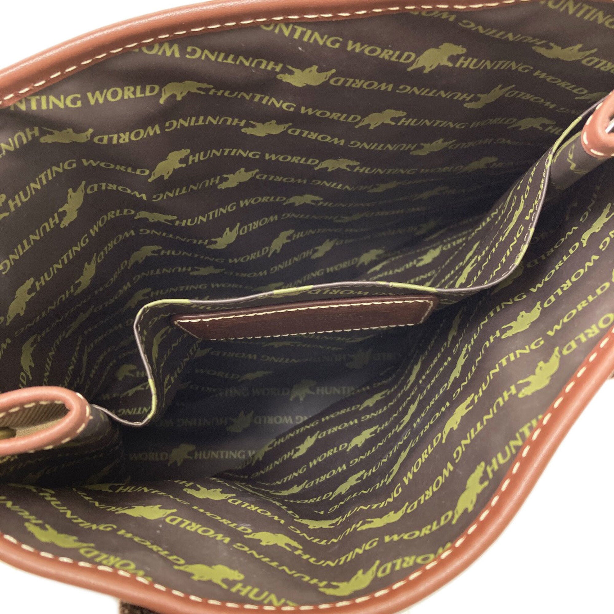 Hunting World Khaki Canvas Handbag (Pre-Owned)