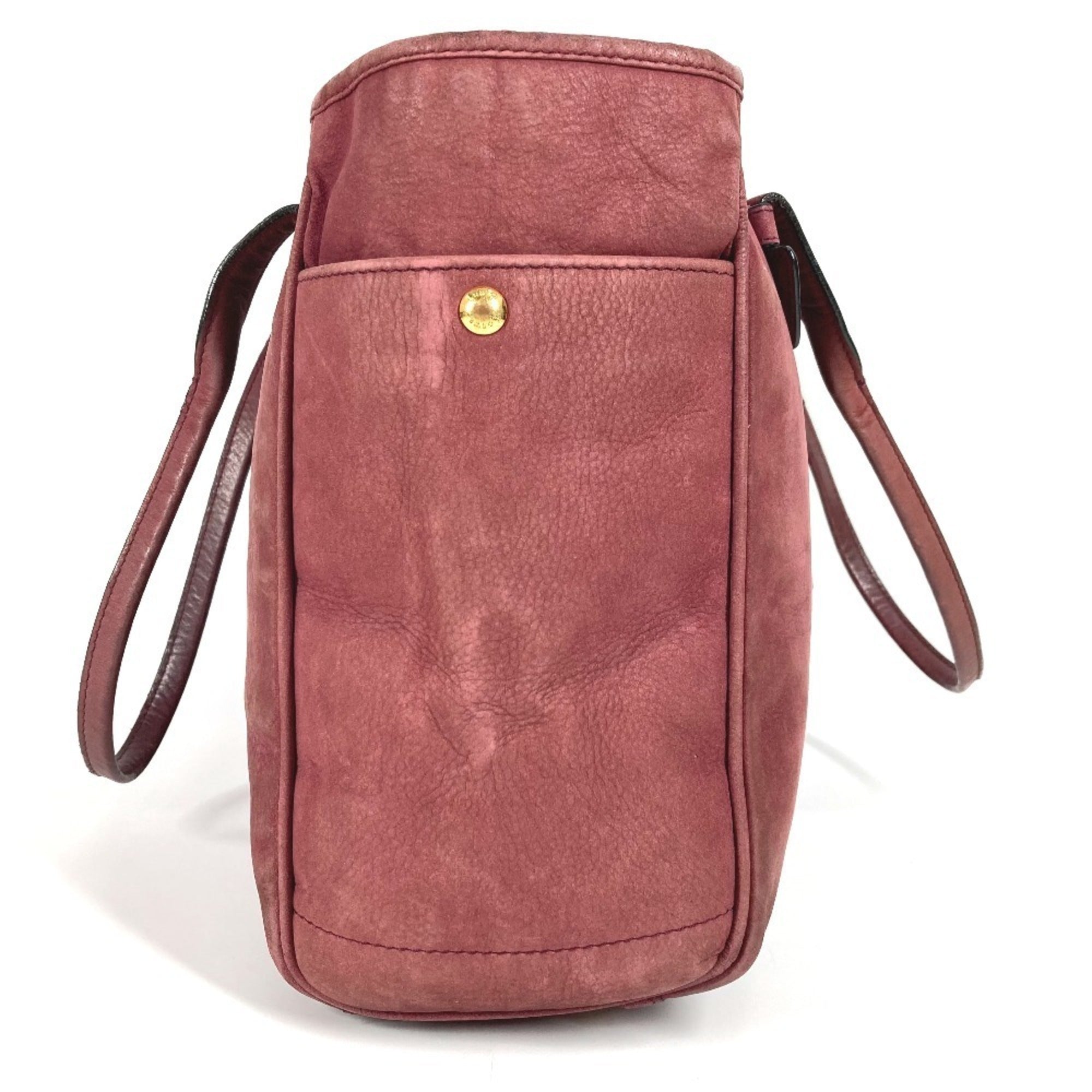 Loewe Bordeaux Leather Shoulder Bag Tote Bag (Pre-Owned)