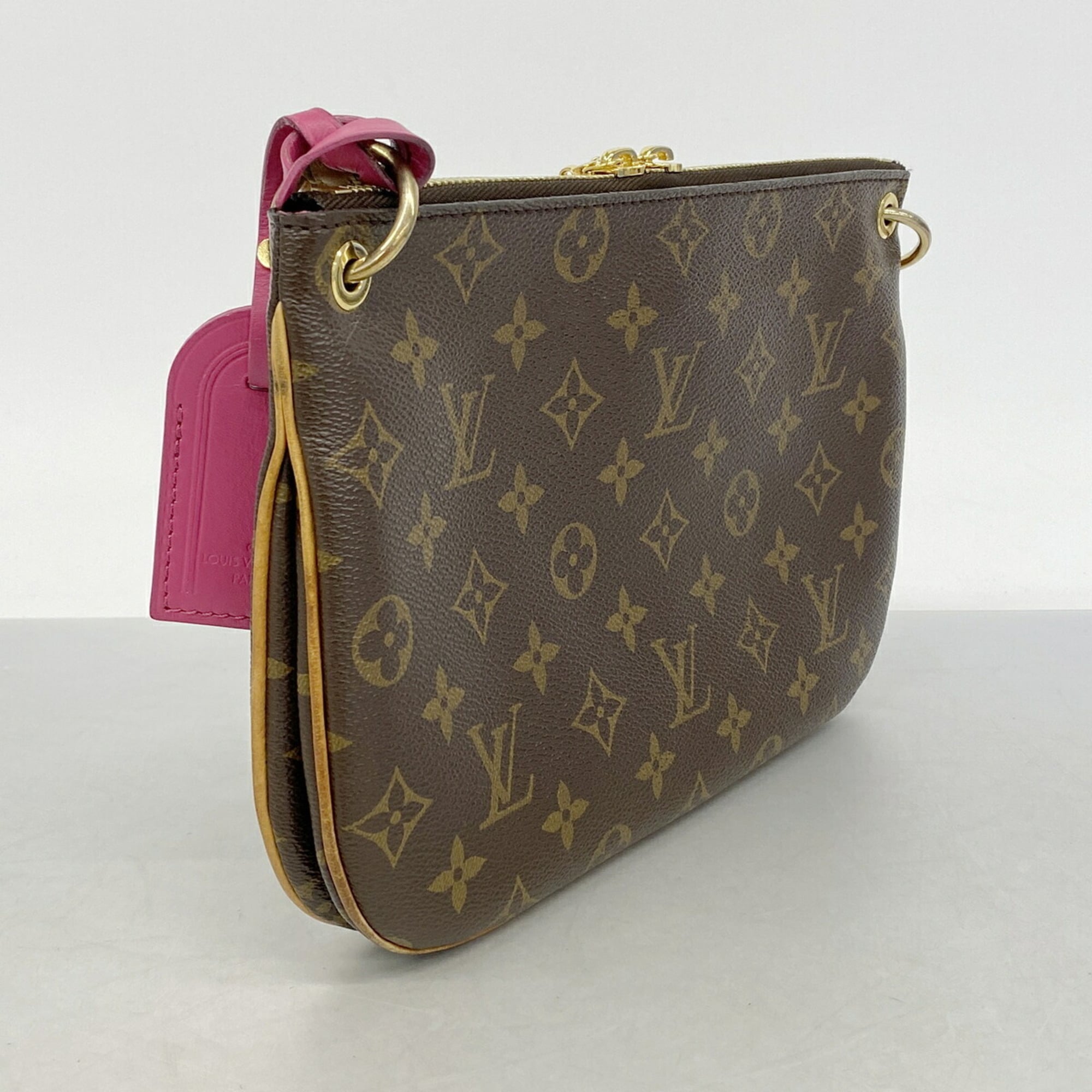 Louis Vuitton Brown Hot Pink Shoulder Bag (Pre-Owned)