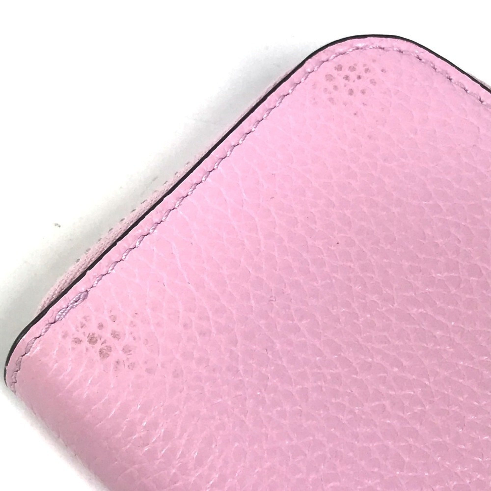 Salvatore Ferragamo Pink Leather Coin Purse/Coin Case (Pre-Owned)