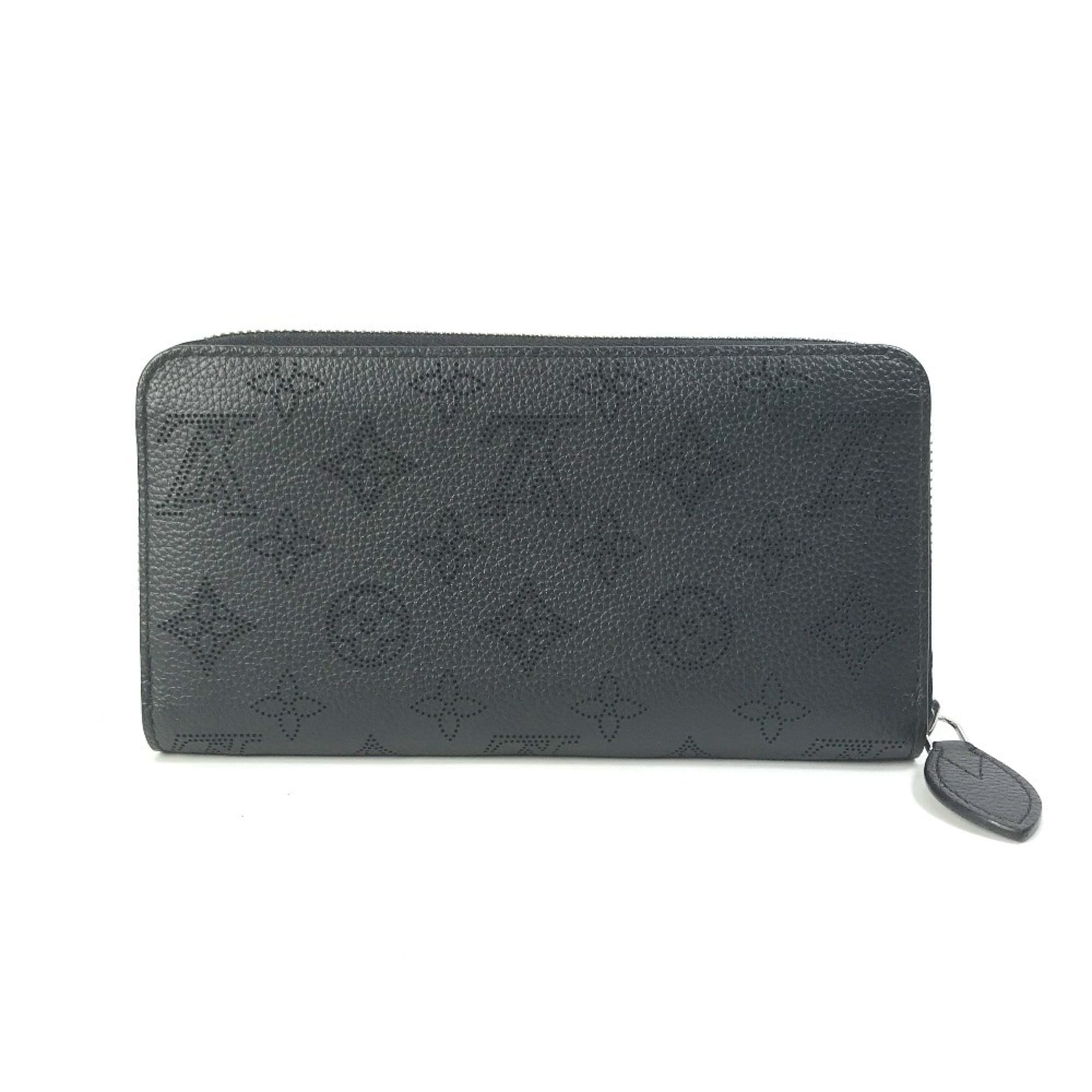 Louis Vuitton Black Mahina Leather Long Wallet (Bi-Fold) (Pre-Owned)