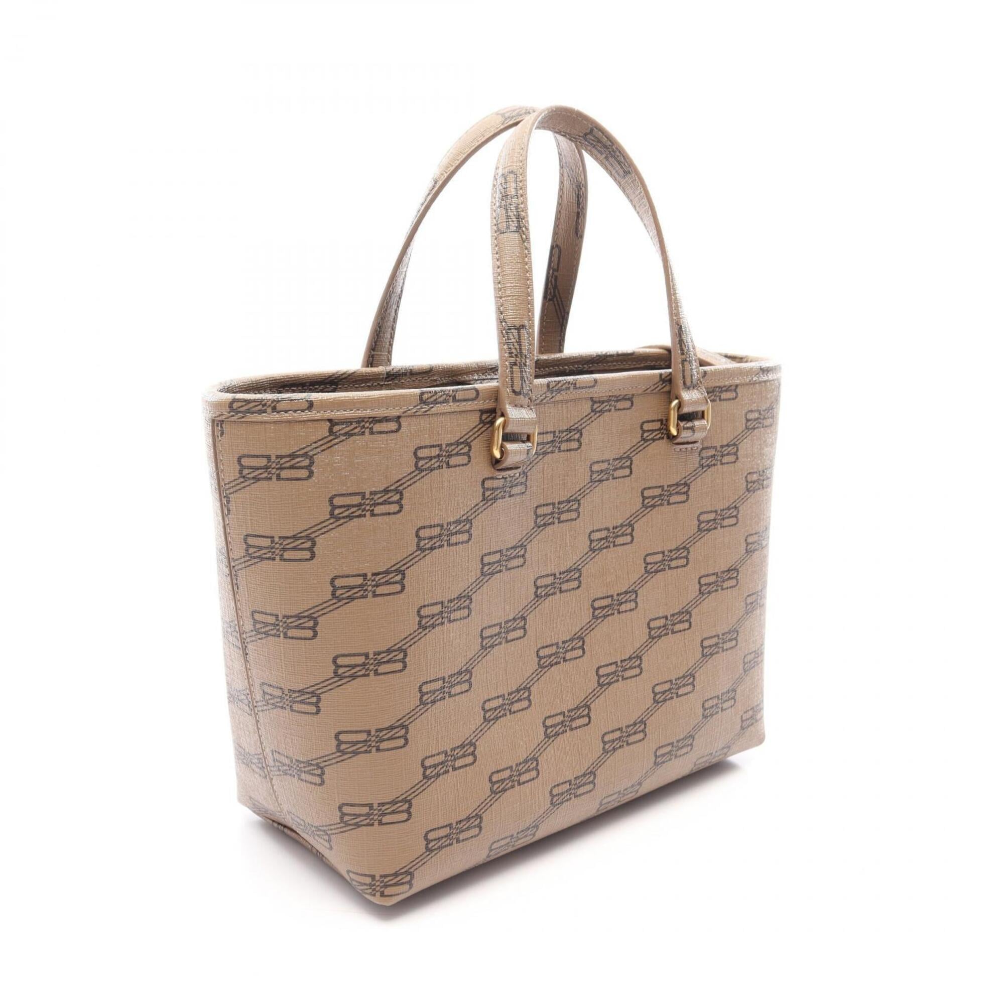 Balenciaga Brown Pvc Coated Canvas Handbag (Pre-Owned)