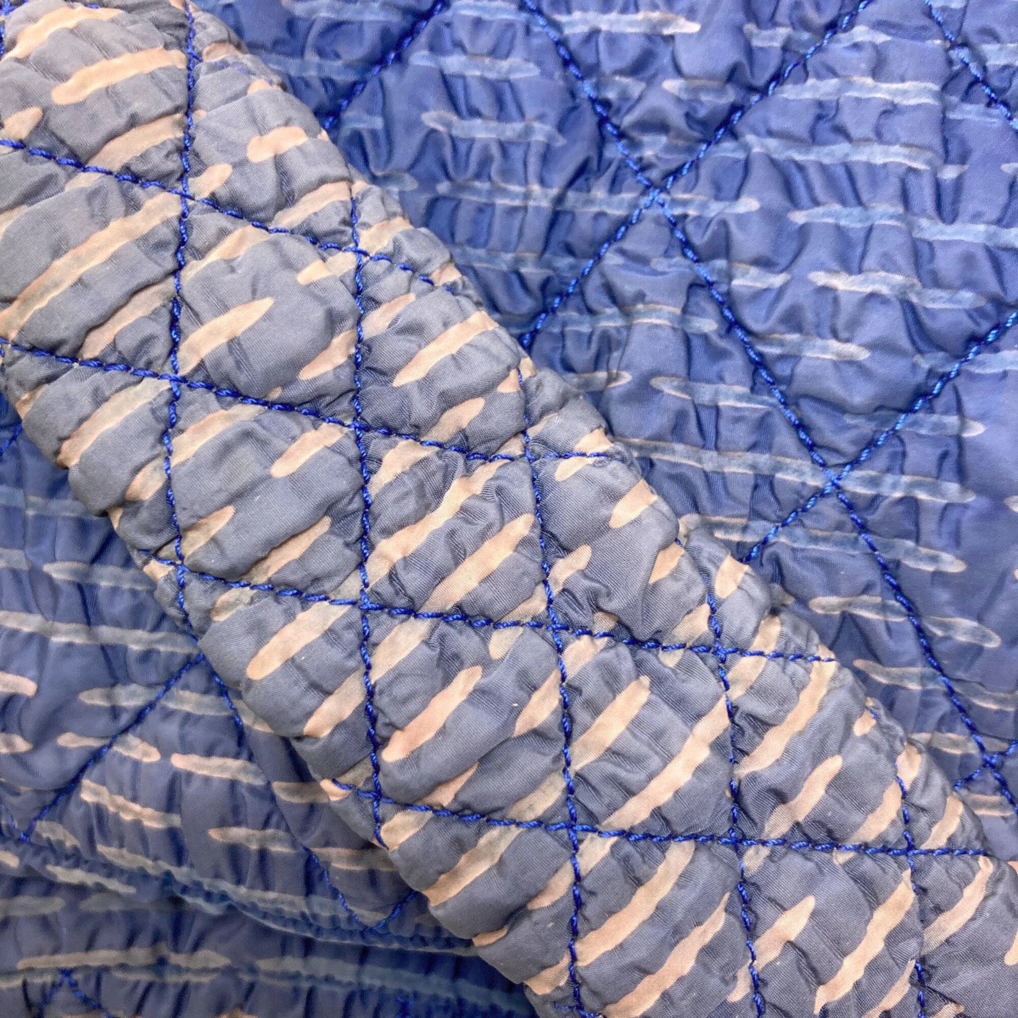 Chanel Matelasse Blue Nylon Tote Bag (Pre-Owned)