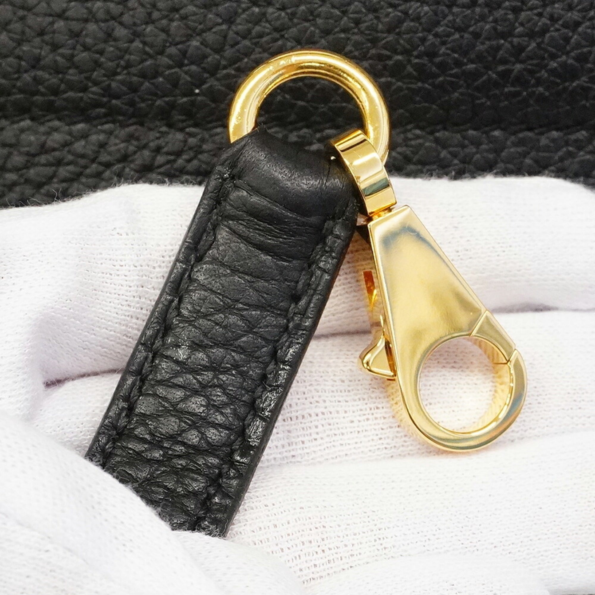 Hermes Black Taurillon Clemence Leather Handbag (Pre-Owned)