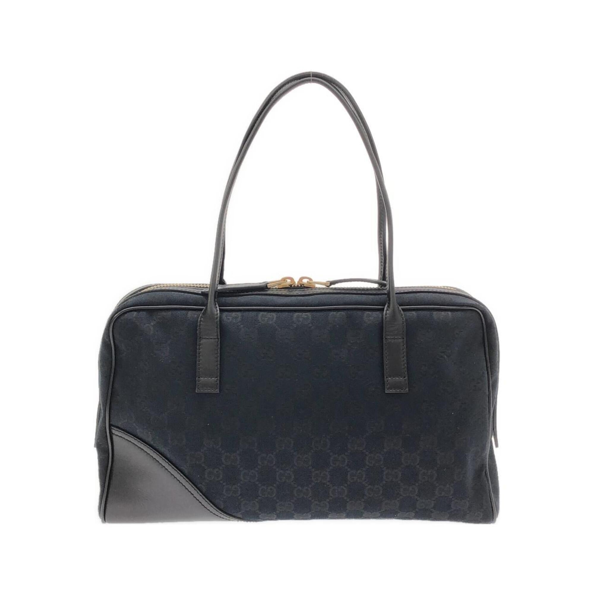 Gucci Black Gg Canvas Handbag (Pre-Owned)