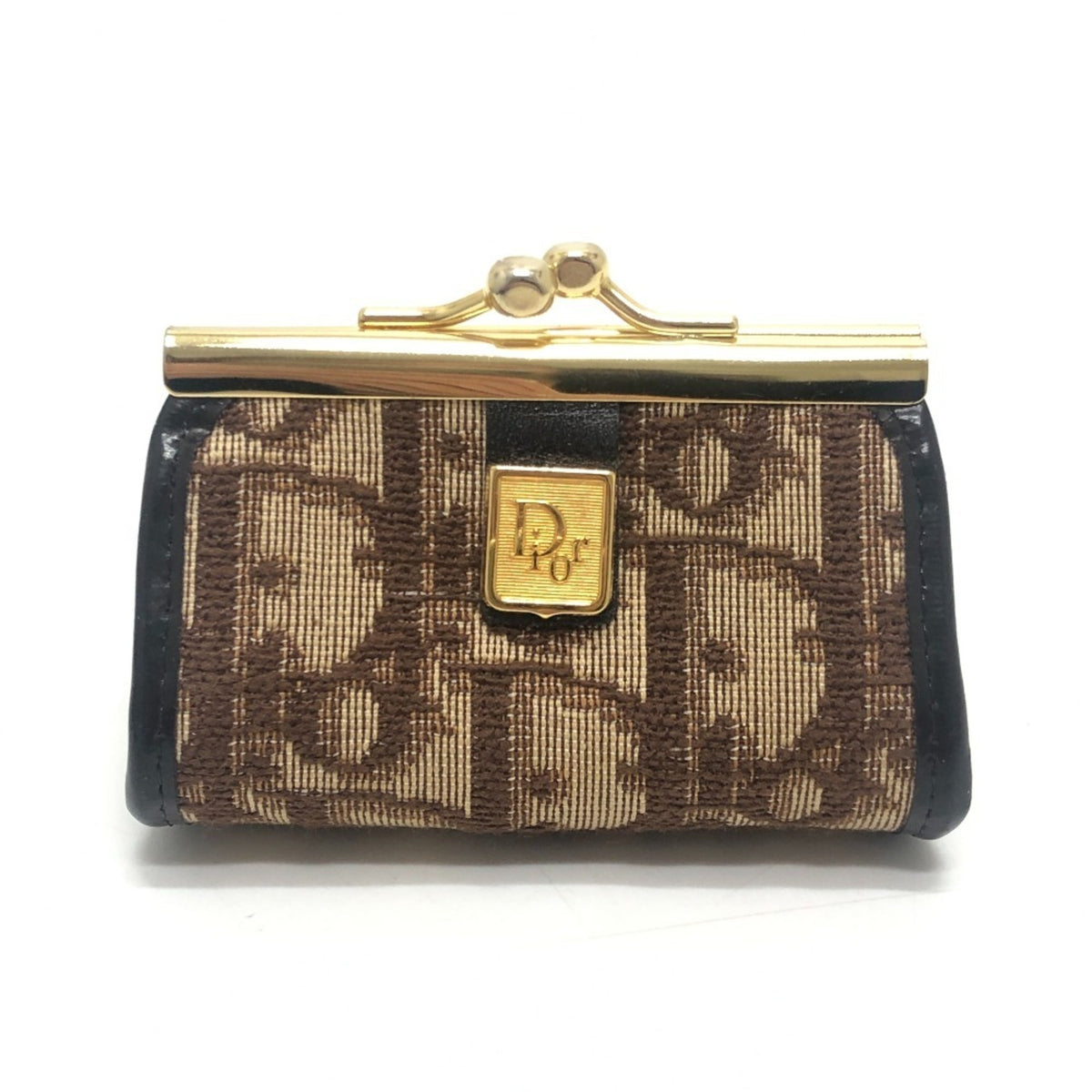 Christian Dior Brown Canvas Coin Purse/Coin Case (Pre-Owned)