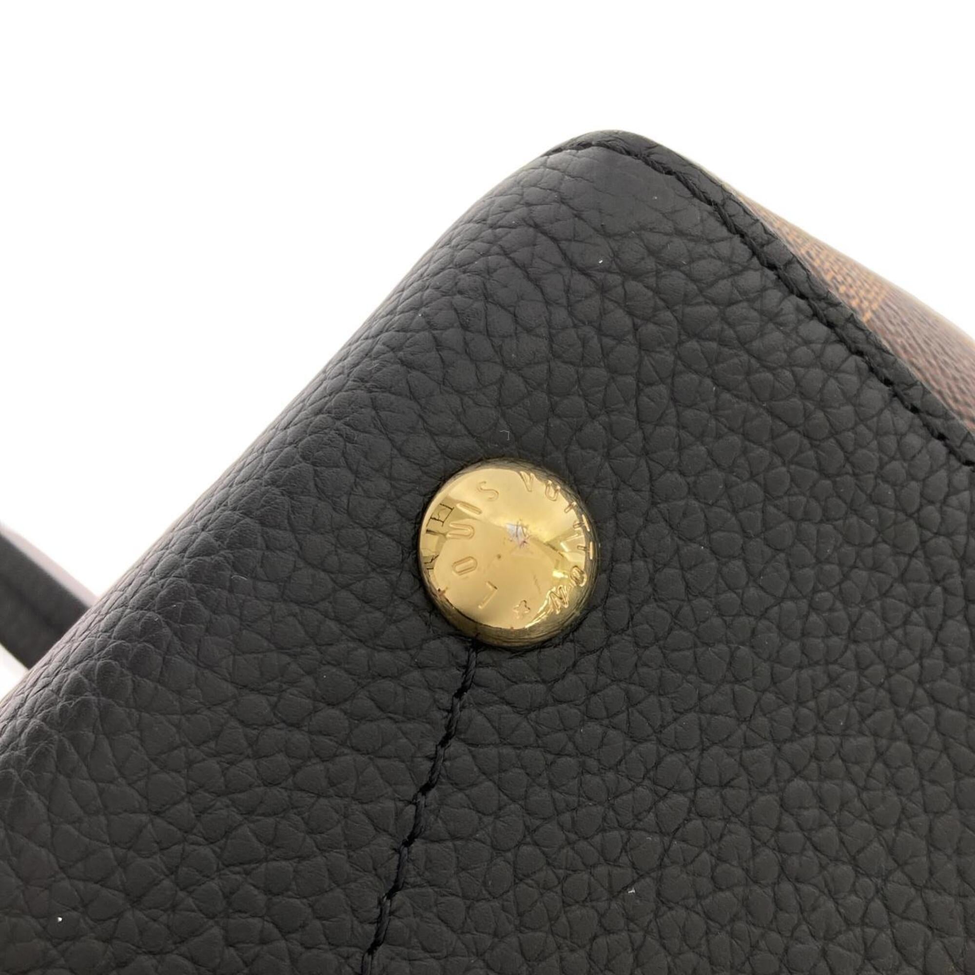 Louis Vuitton Black Damier Canvas Ebene Coated Canvas Leather Handbag (Pre-Owned)